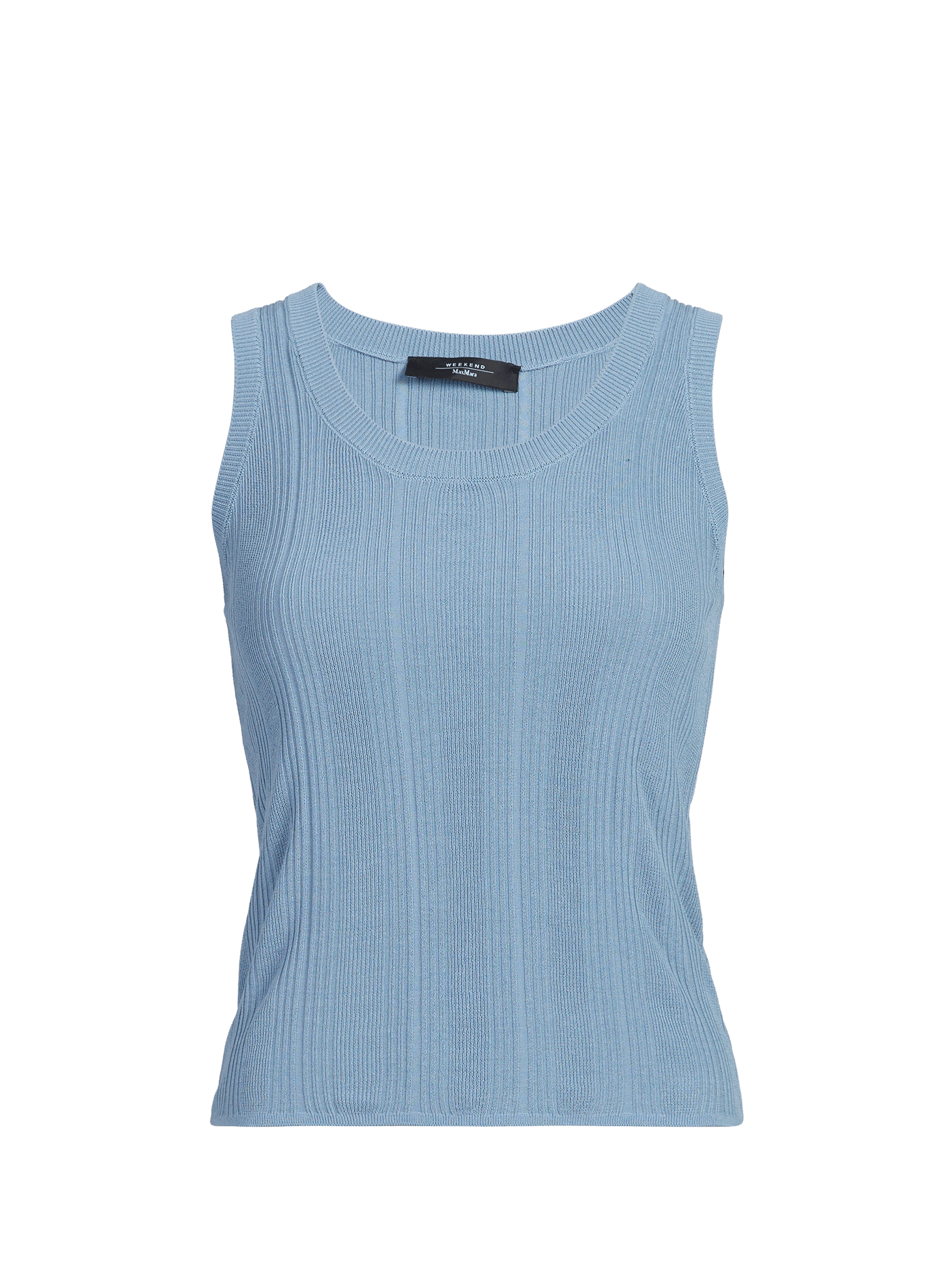 Ribbed solid tank top MAX MARA WEEK END Blue