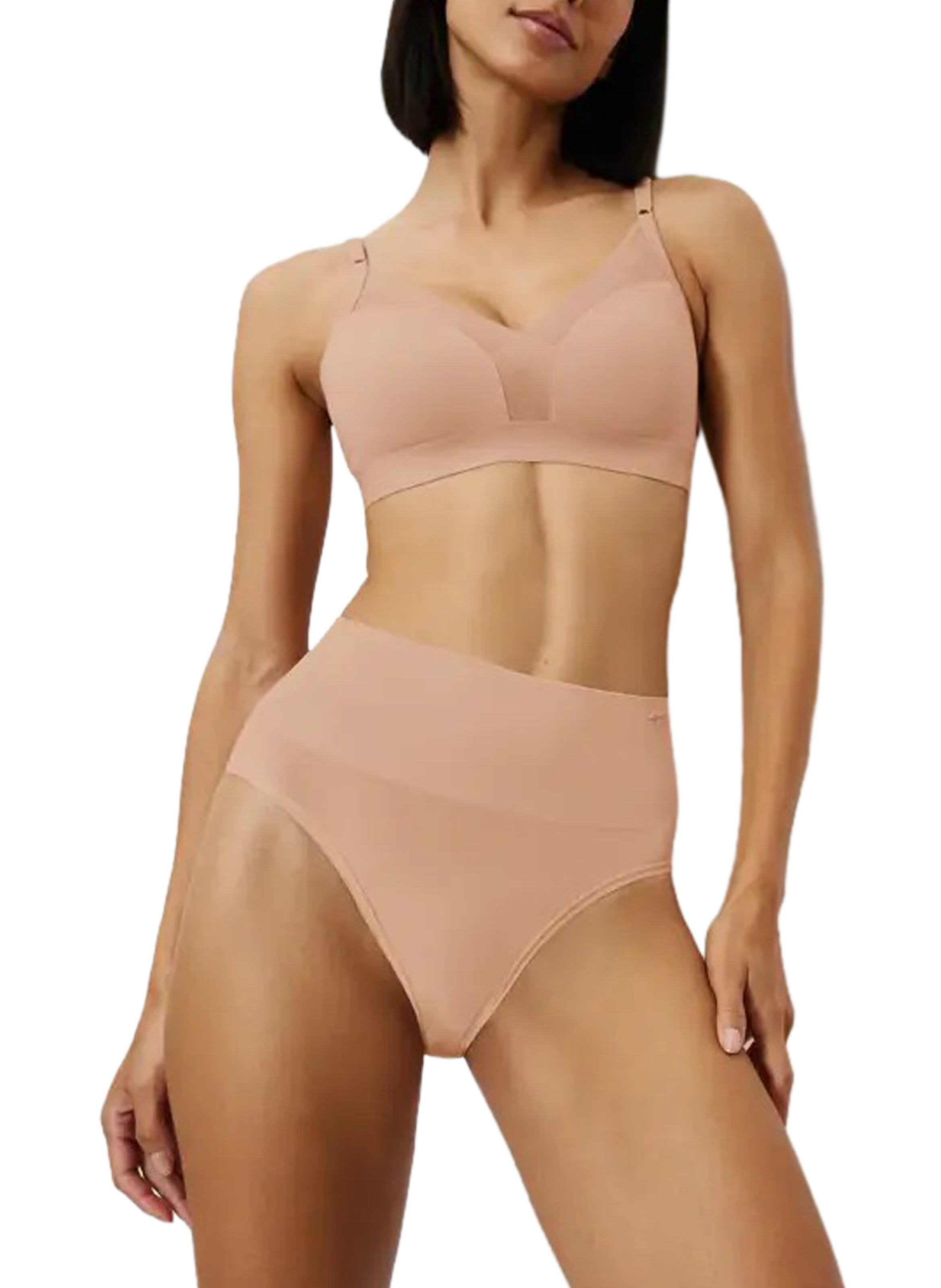 High-waisted solid color culottes TRIUMPH Beige