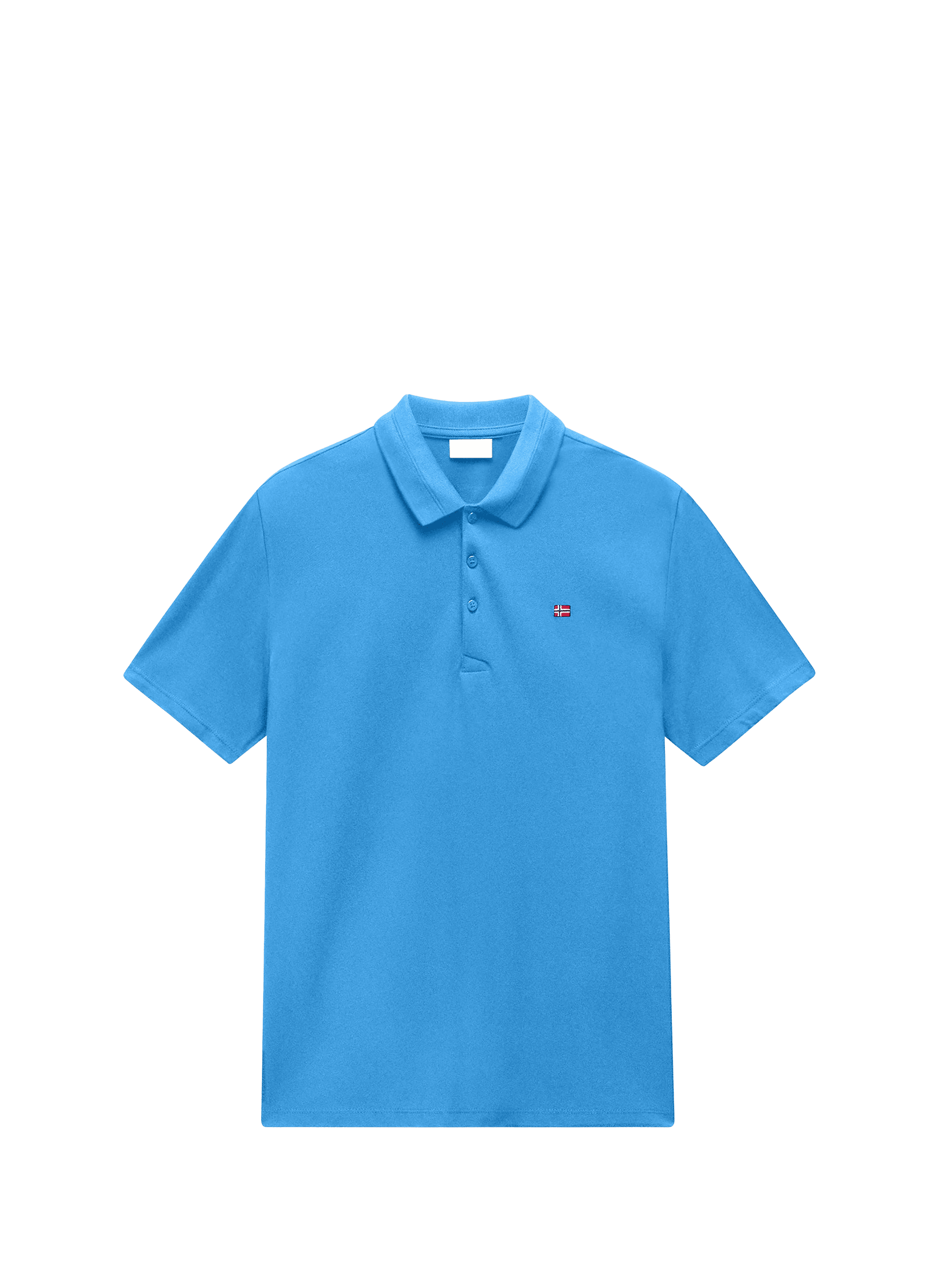 Polo droit en coton EALIS Blue jasper b9a
