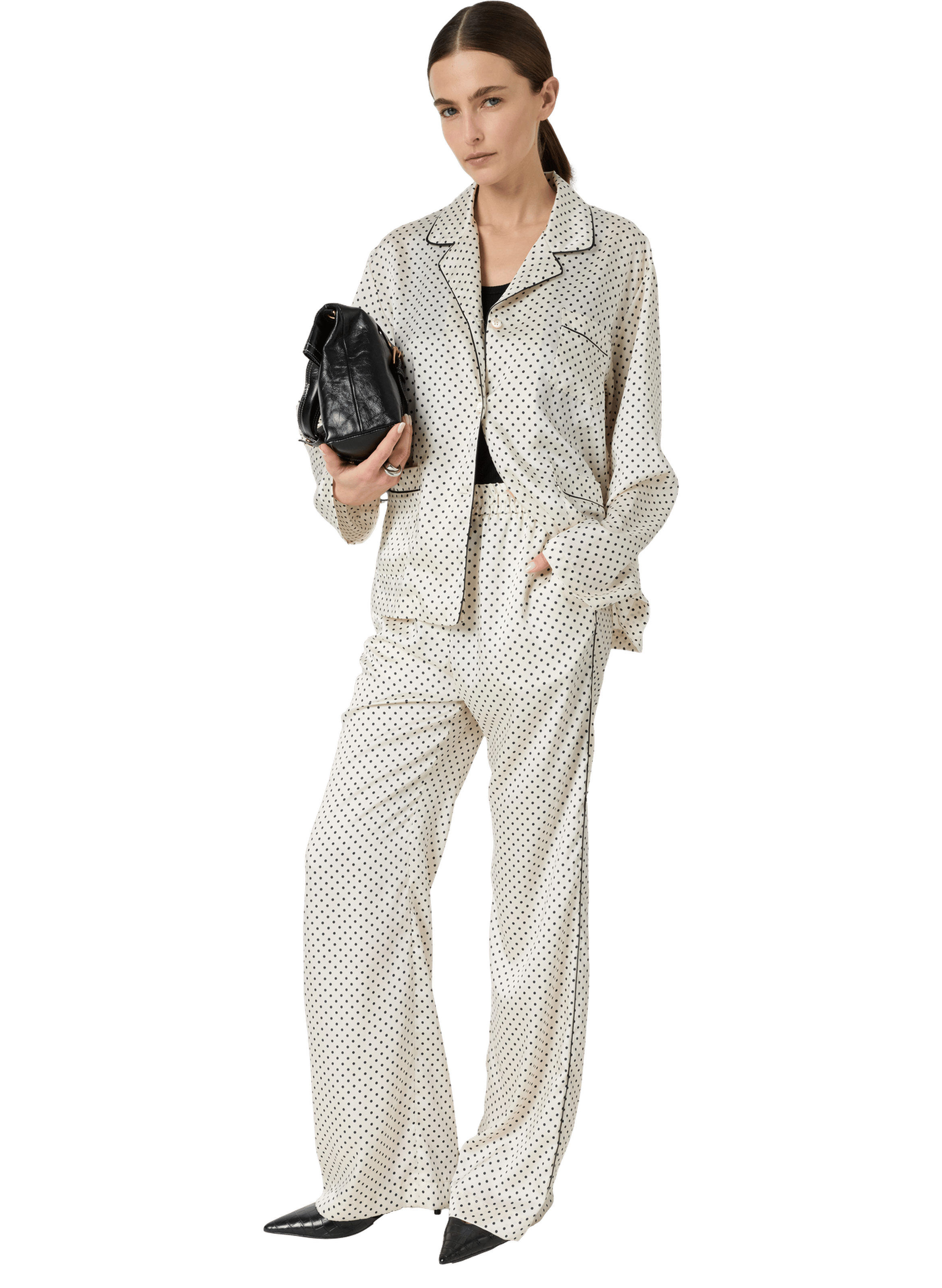 Chemise satinée à pois - cristina GERARD DAREL Beige