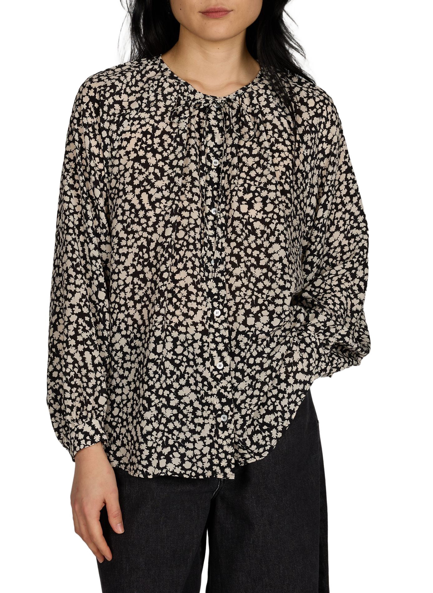Silk floral shirt MAX MARA WEEK END Black