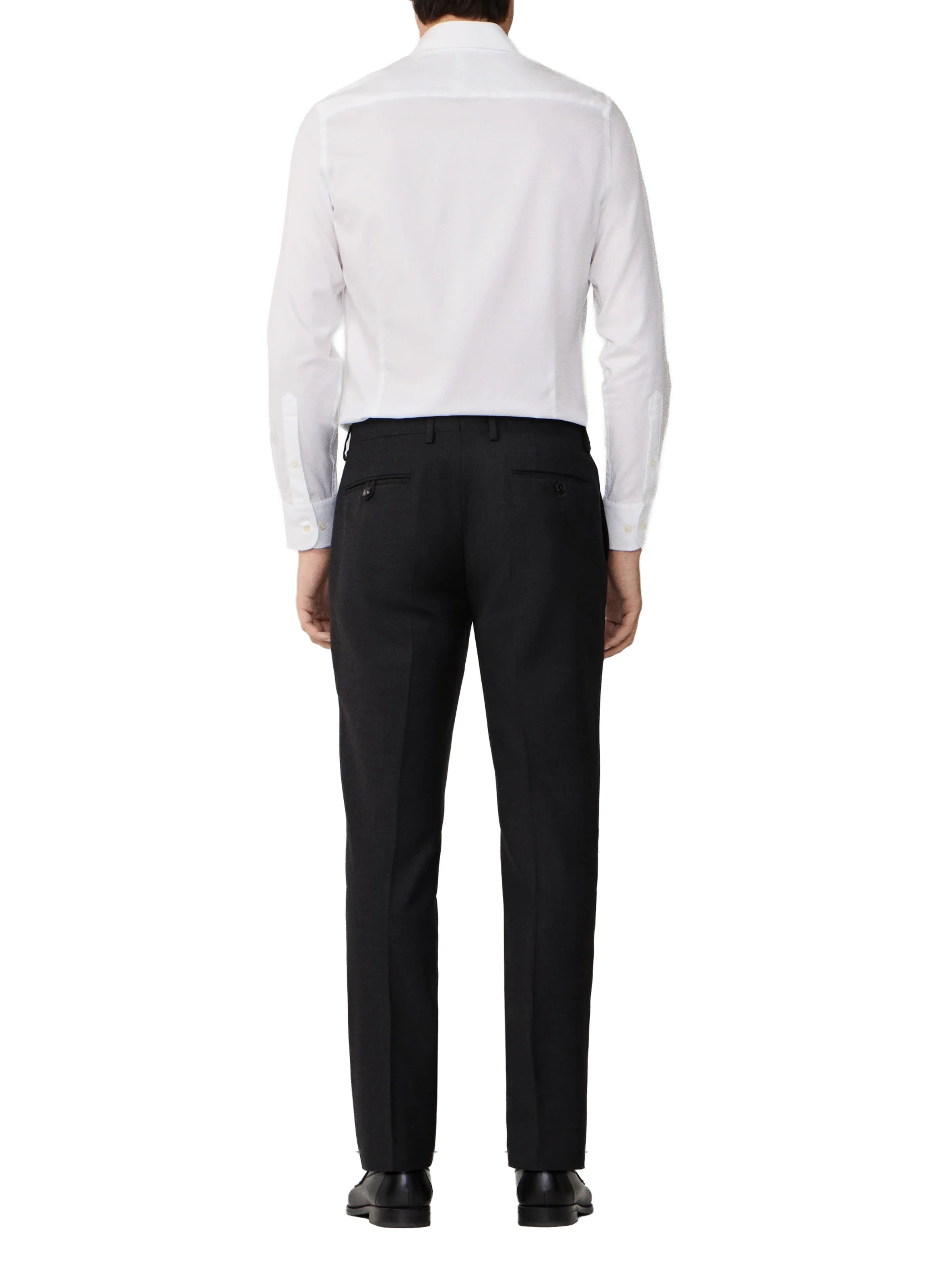 Pantalon de costume ajusté en laine HACKETT Gris