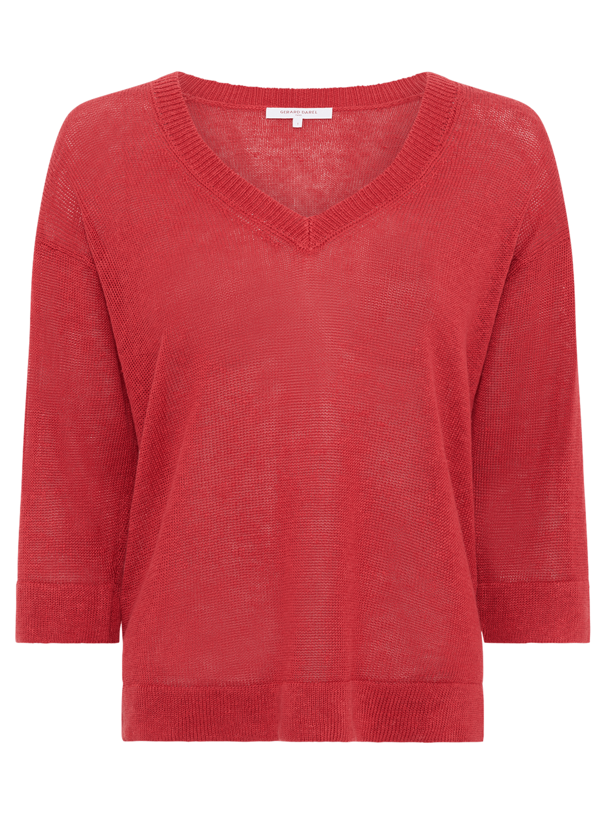 Pull v ample en lin - lylou GERARD DAREL Rouge