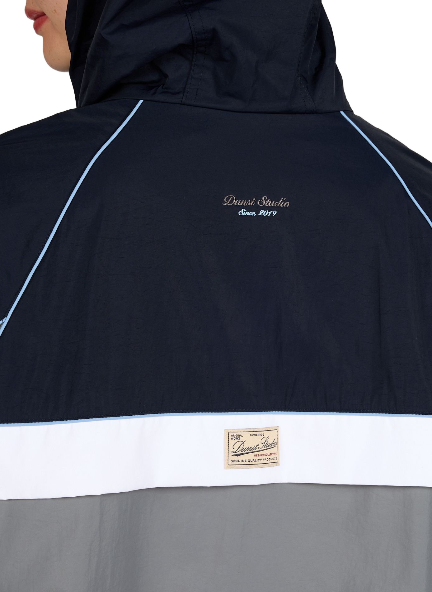 Blouson col rond à capuche DUNST Bleu