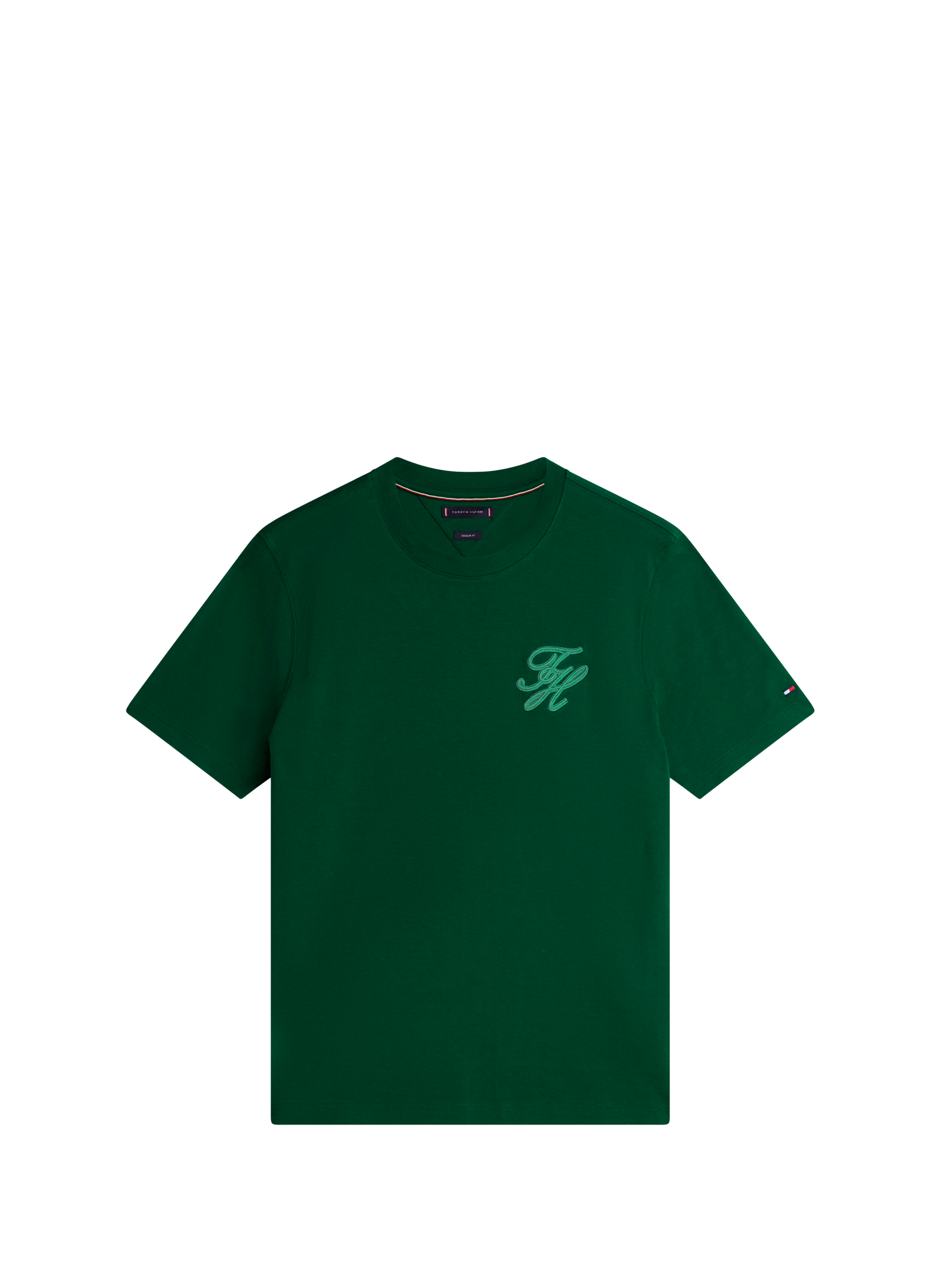 Cotton Logo T-shirt TOMMY HILFIGER Green