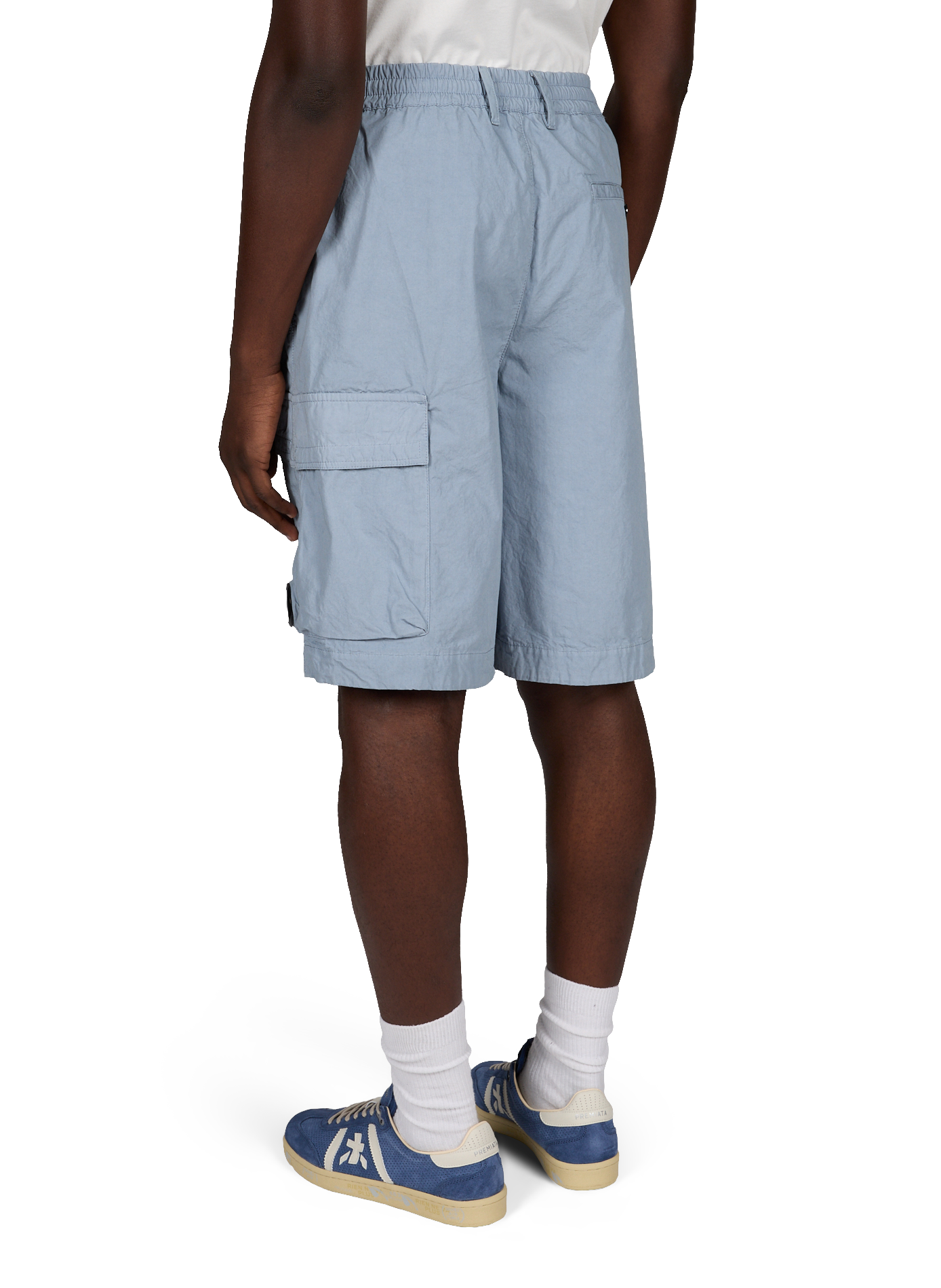 Straight cotton shorts CP COMPANY Blue