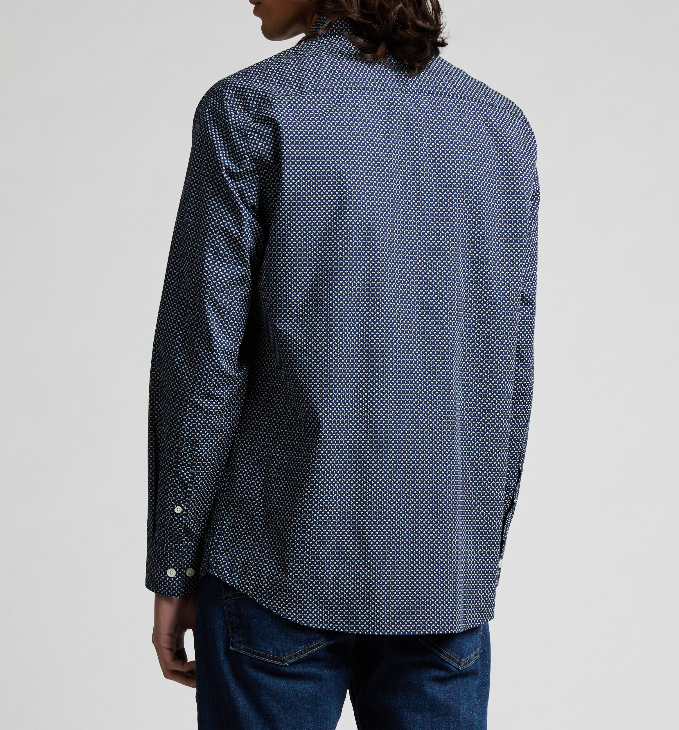 Straight shirt with Fasseti pattern AU PRINTEMPS PARIS Blue