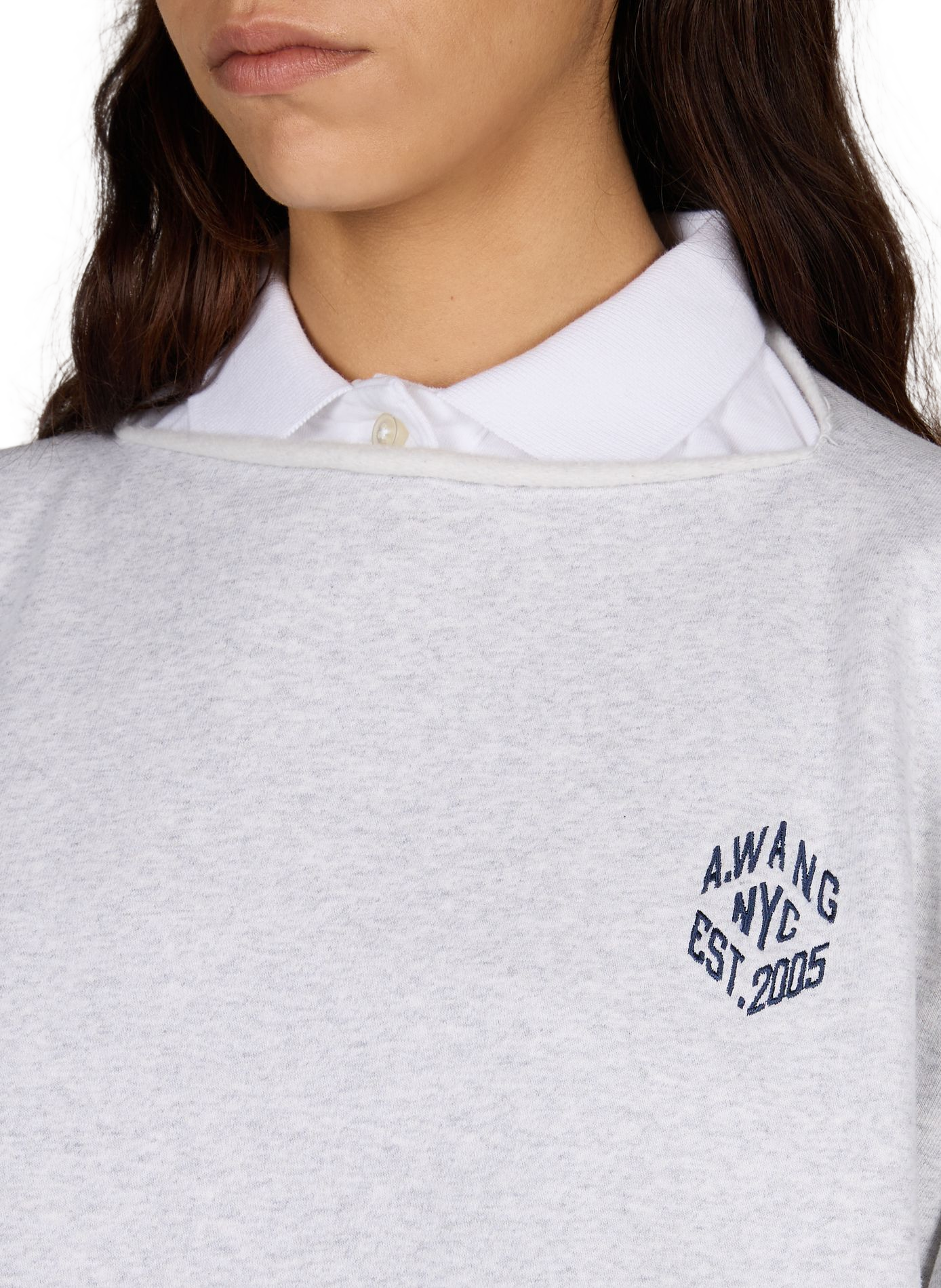 Polo with layered cotton sweater ALEXANDER WANG Multicolour