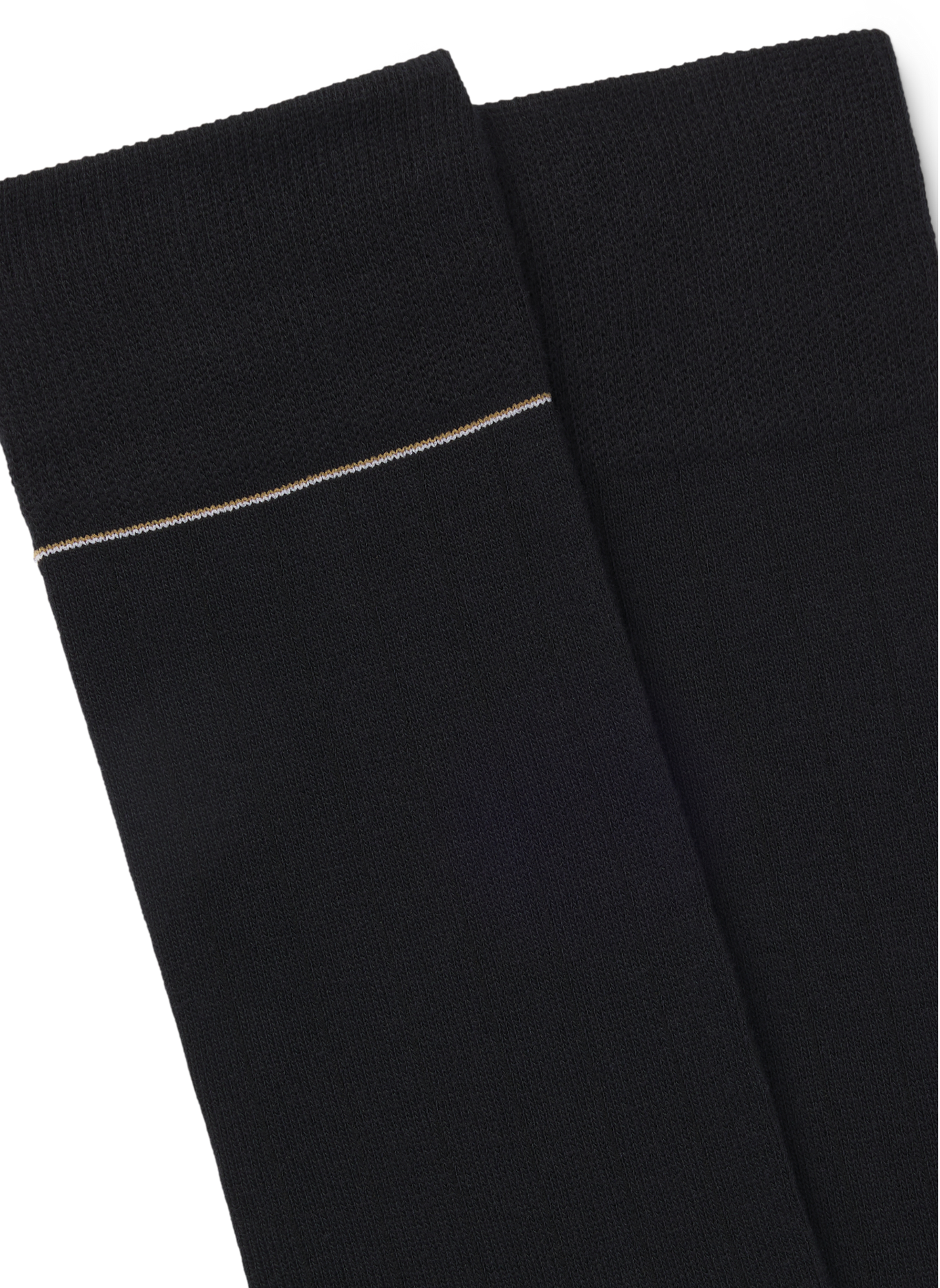 Mid-calf socks with embroidered trim in blended cotton BOSS Black