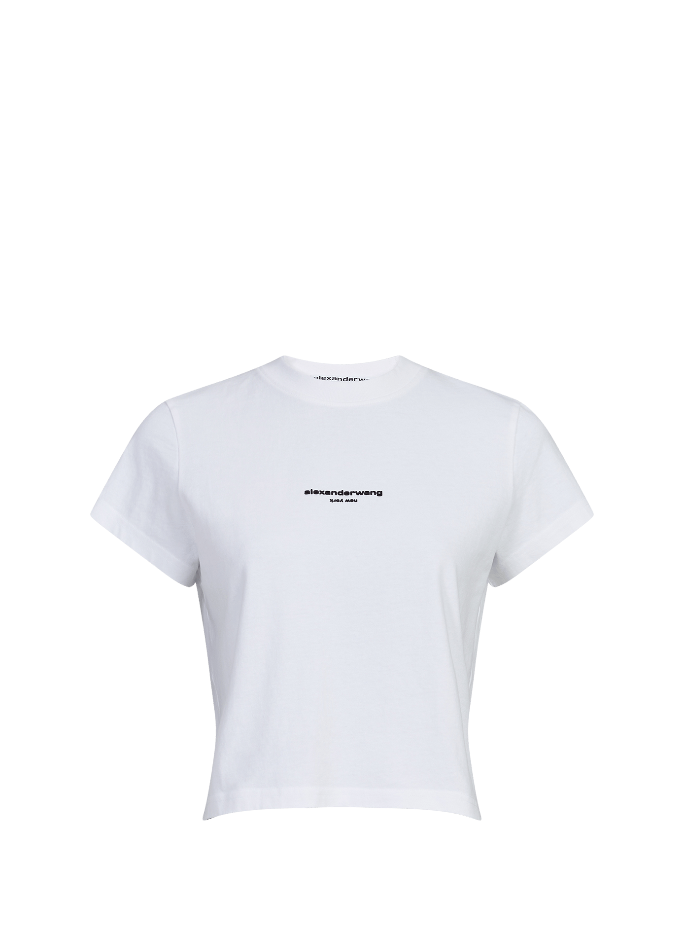 Round neck cotton t-shirt ALEXANDER WANG White