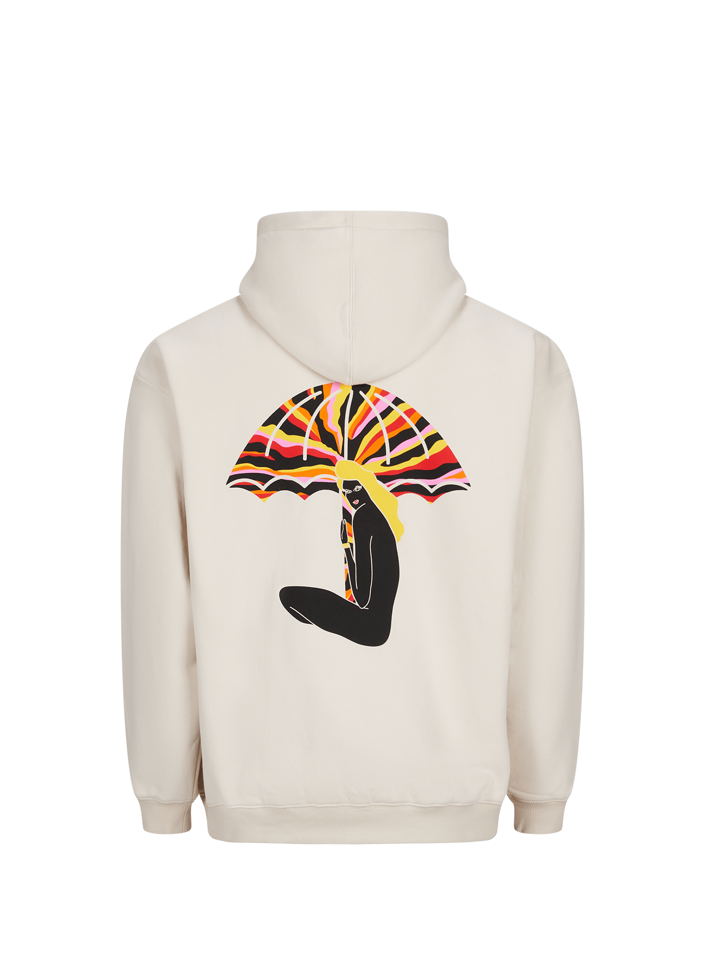 Oversized hoodie in blended cotton with uprisal logo HELAS CAPS Beige