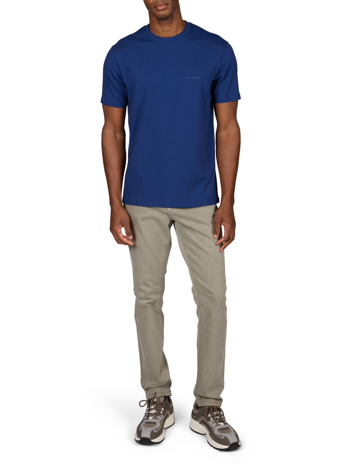 Katoenen T-shirt ARMANI EXCHANGE Blauw