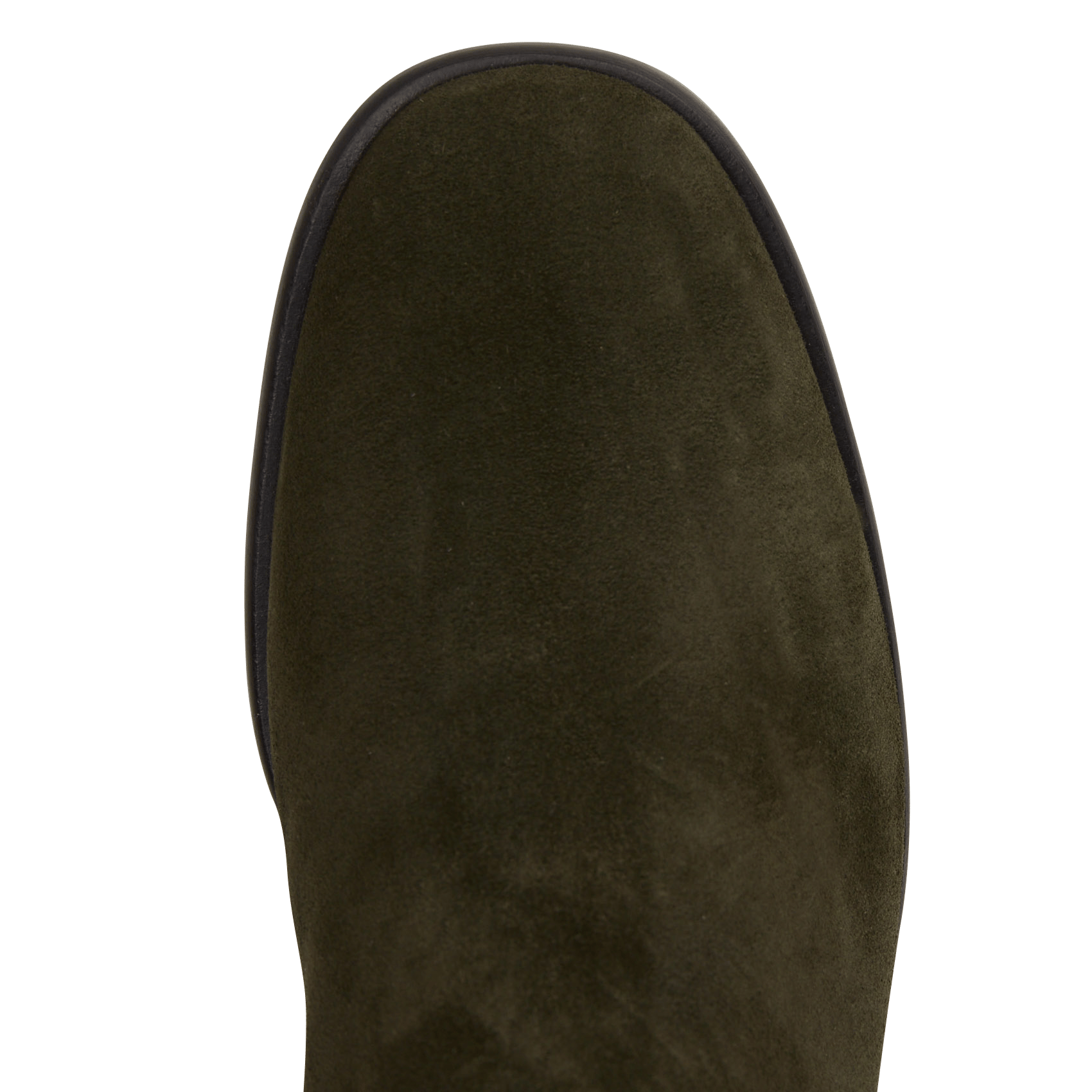 Bottines zippées en cuir velours dada ANTHOLOGY Vert