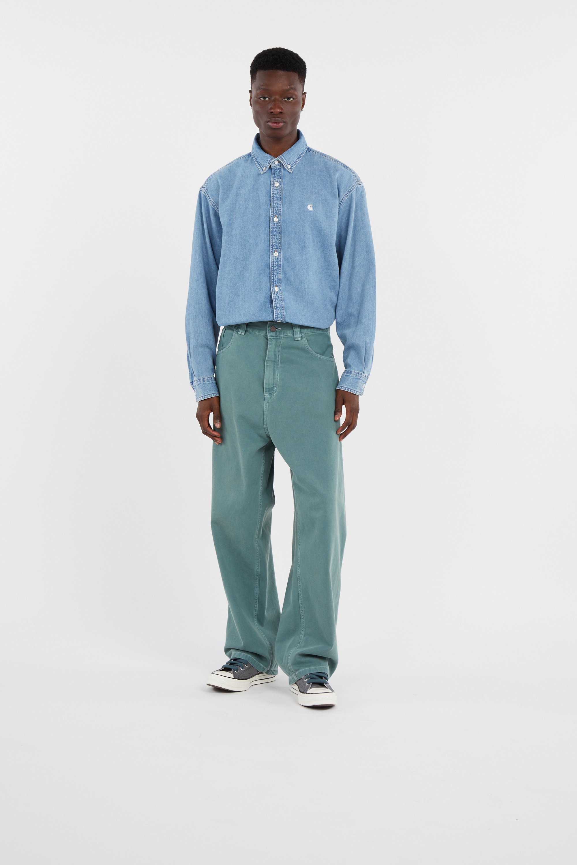 Chemise l/s lucas shirt CARHARTT WIP Bleu
