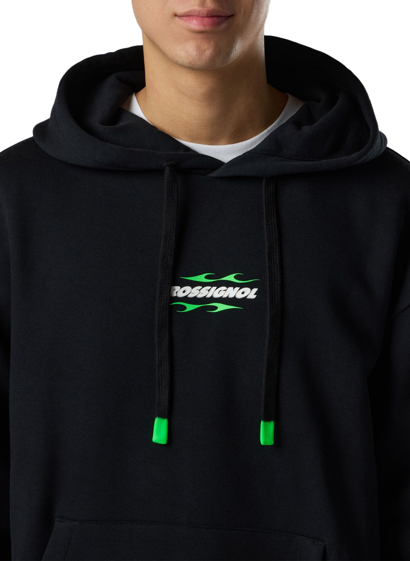 Printed hoody in cotton ROSSIGNOL Black