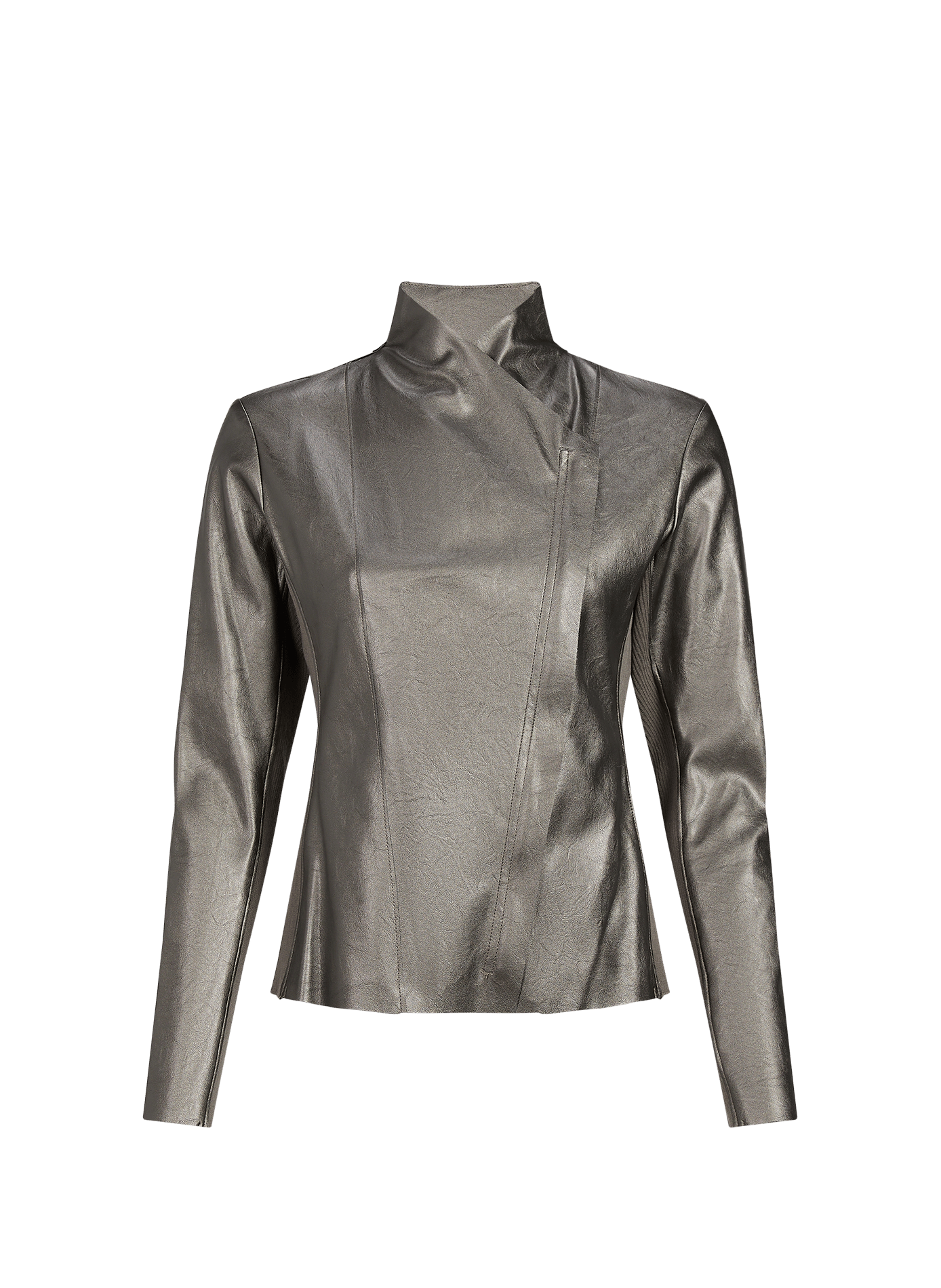 Gerade geschnittene Metallic-Jacke ADOLFO DOMINGUEZ Silber
