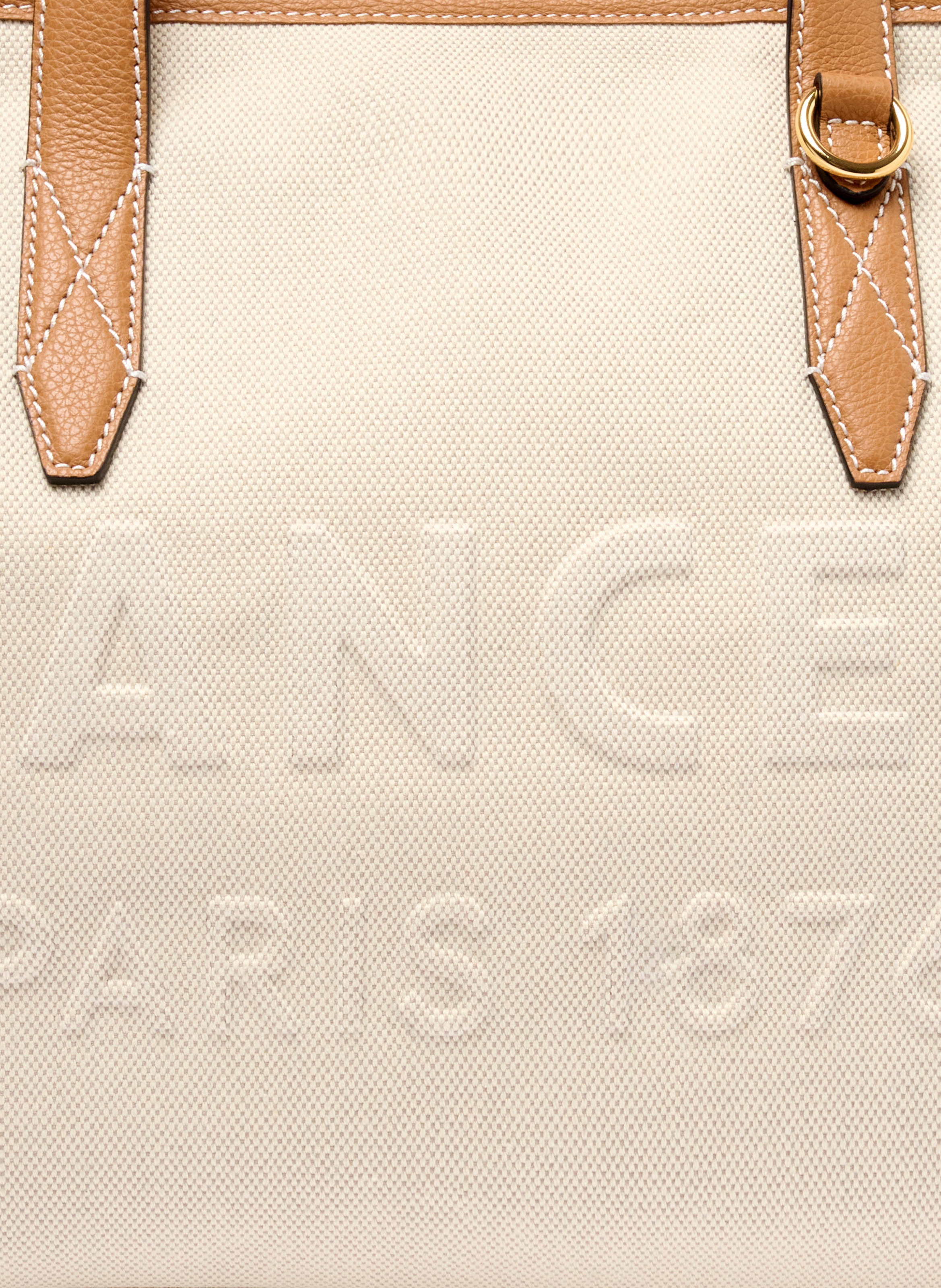 Sac cabas zippé m double porté jour de lancel en coton LANCEL Beige
