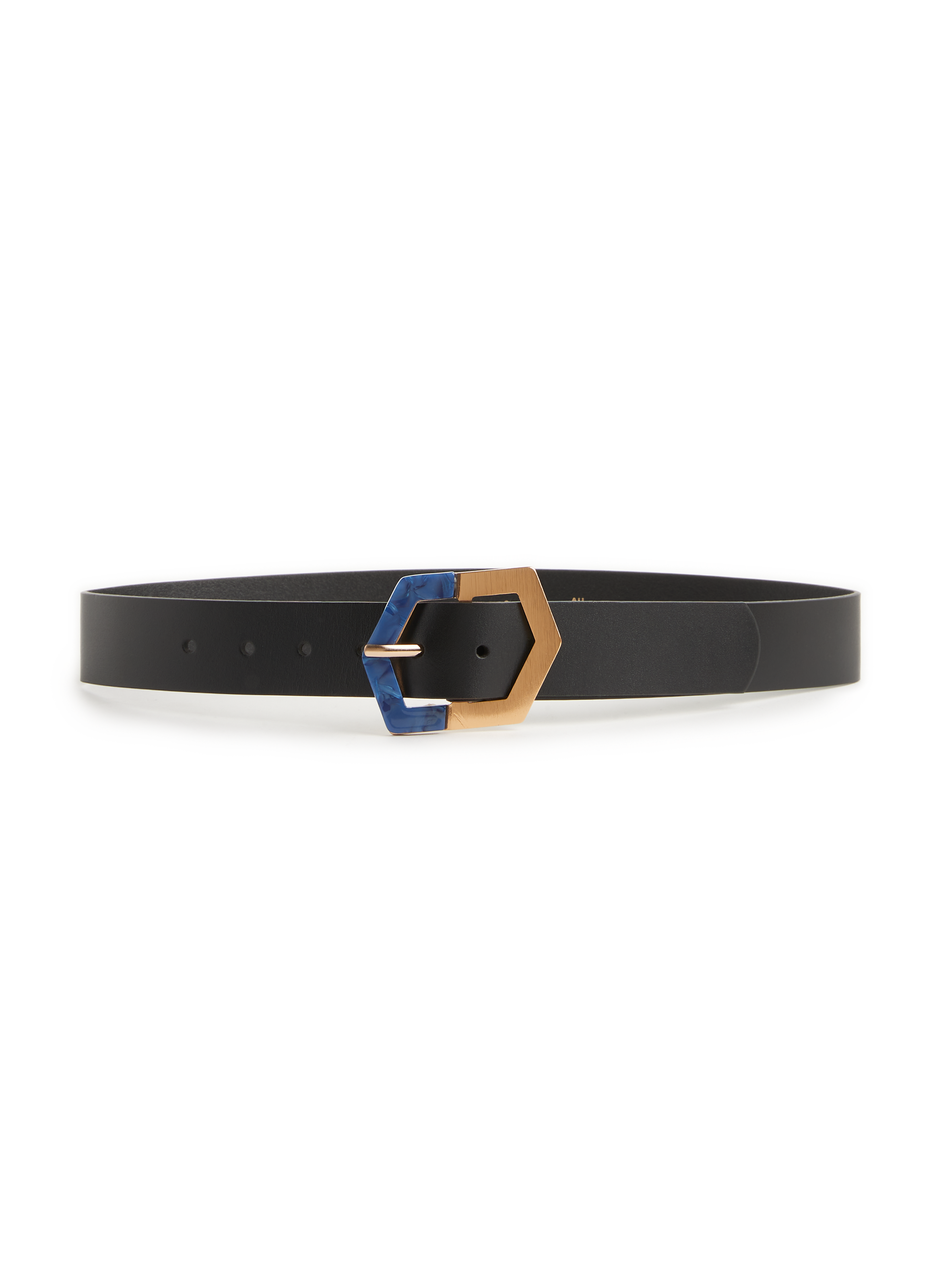 AU PRINTEMPS PARIS Kat cowhide leather belt Black