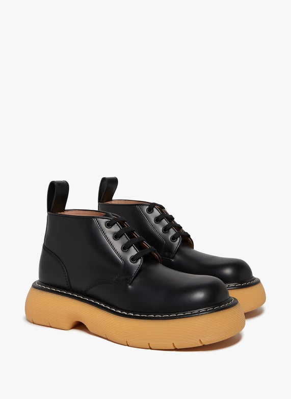 Bounce calfskin leather ankle boots Black Bottega veneta Women