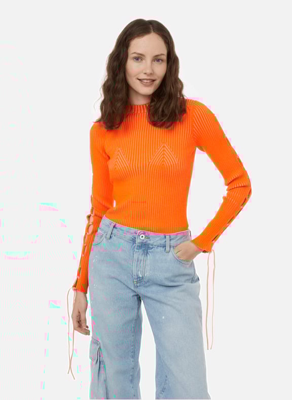 Off white sweater orange deals