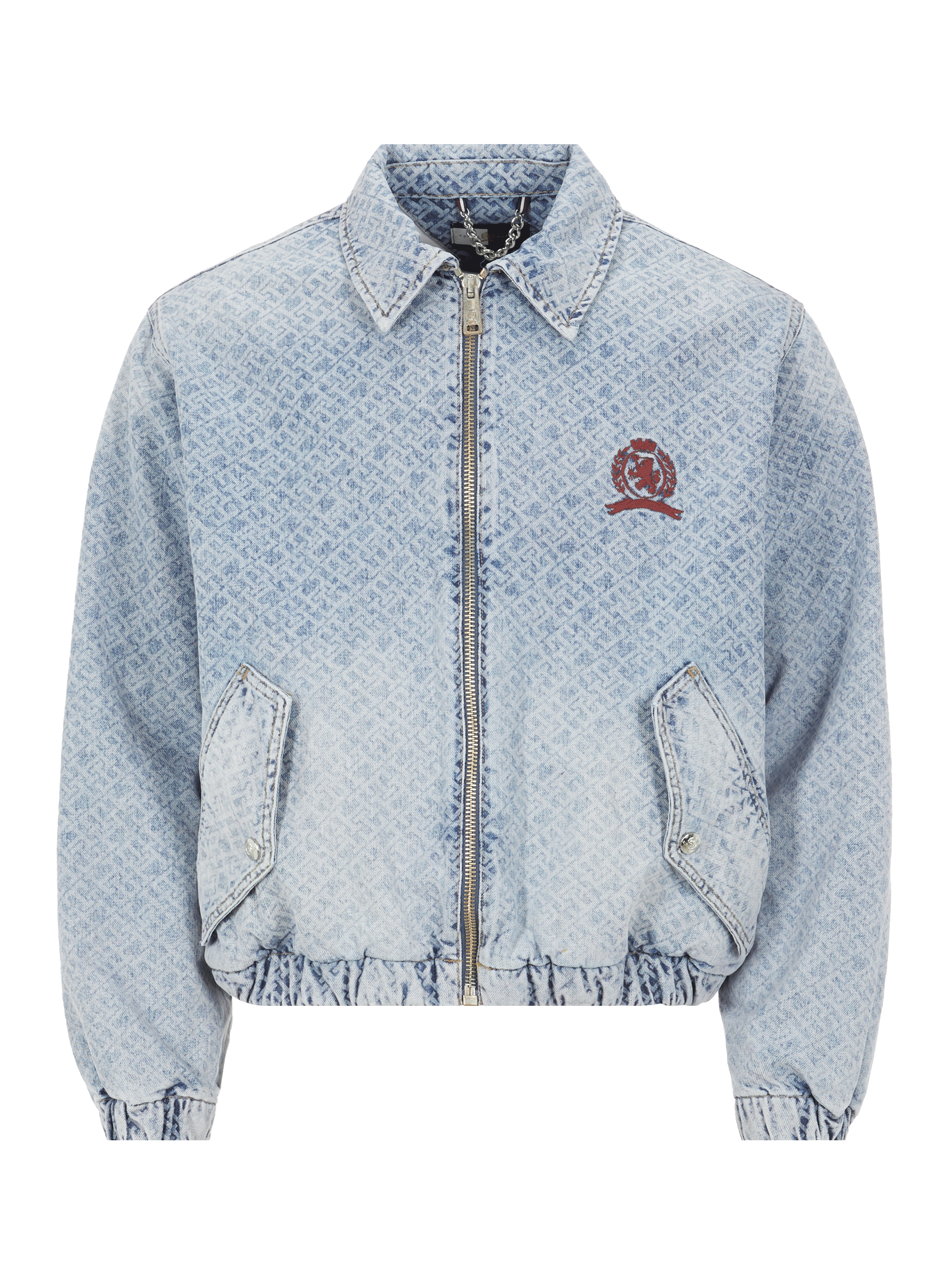 Veste en jean à monogramme