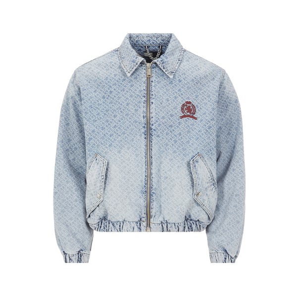 Veste en jean à monogramme