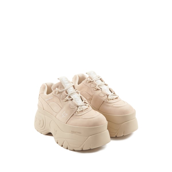 Baskets à plateforme en cuir