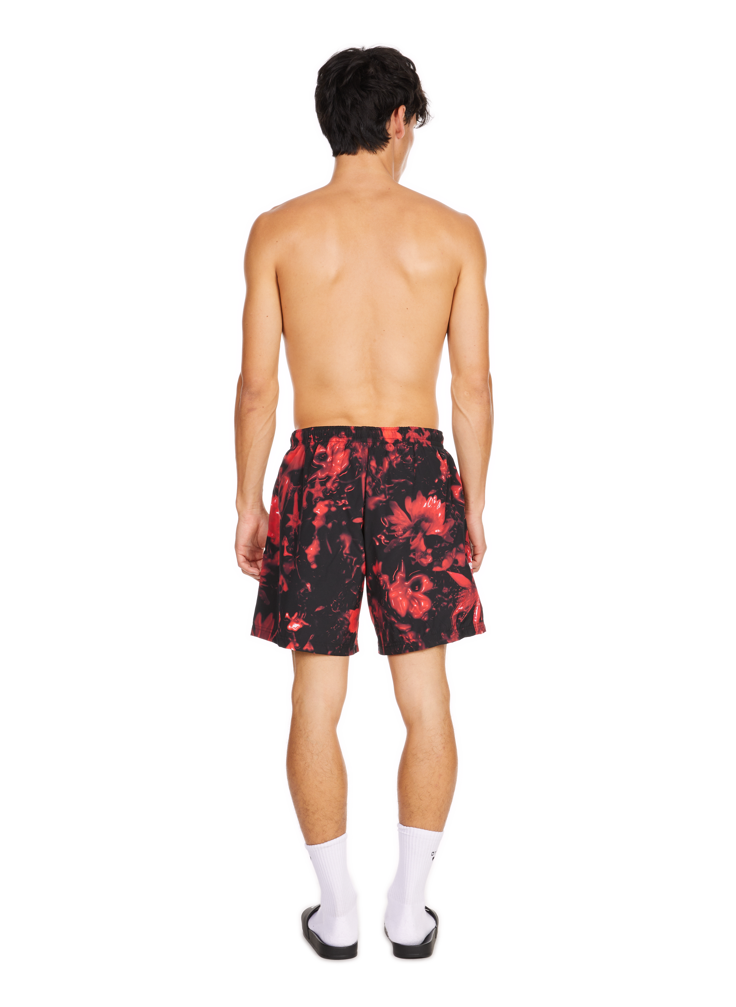 Short de bain imprimé ALEXANDER MCQUEEN Noir