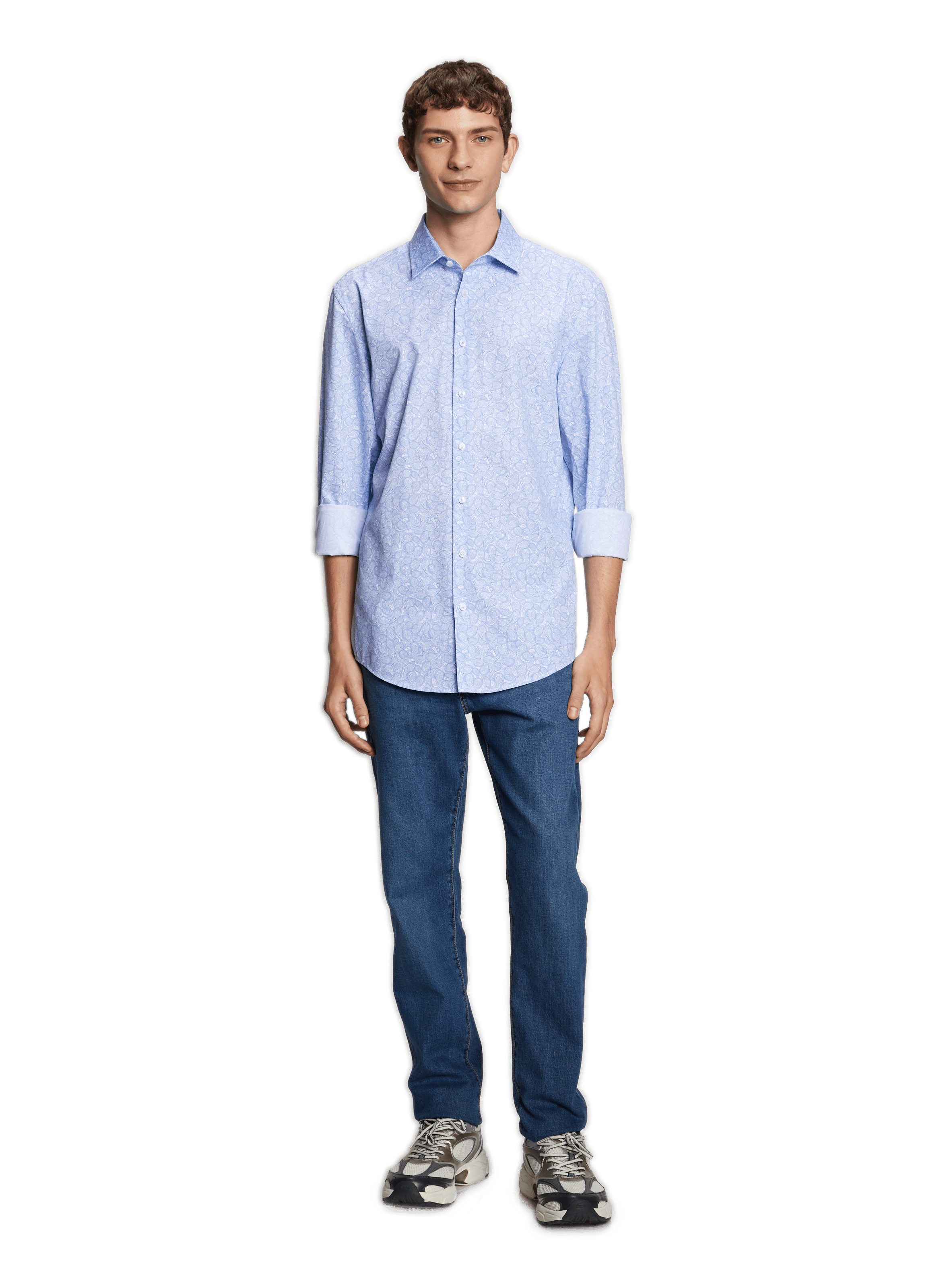 Chemise slim à motif SEIDENSTICKER Blue