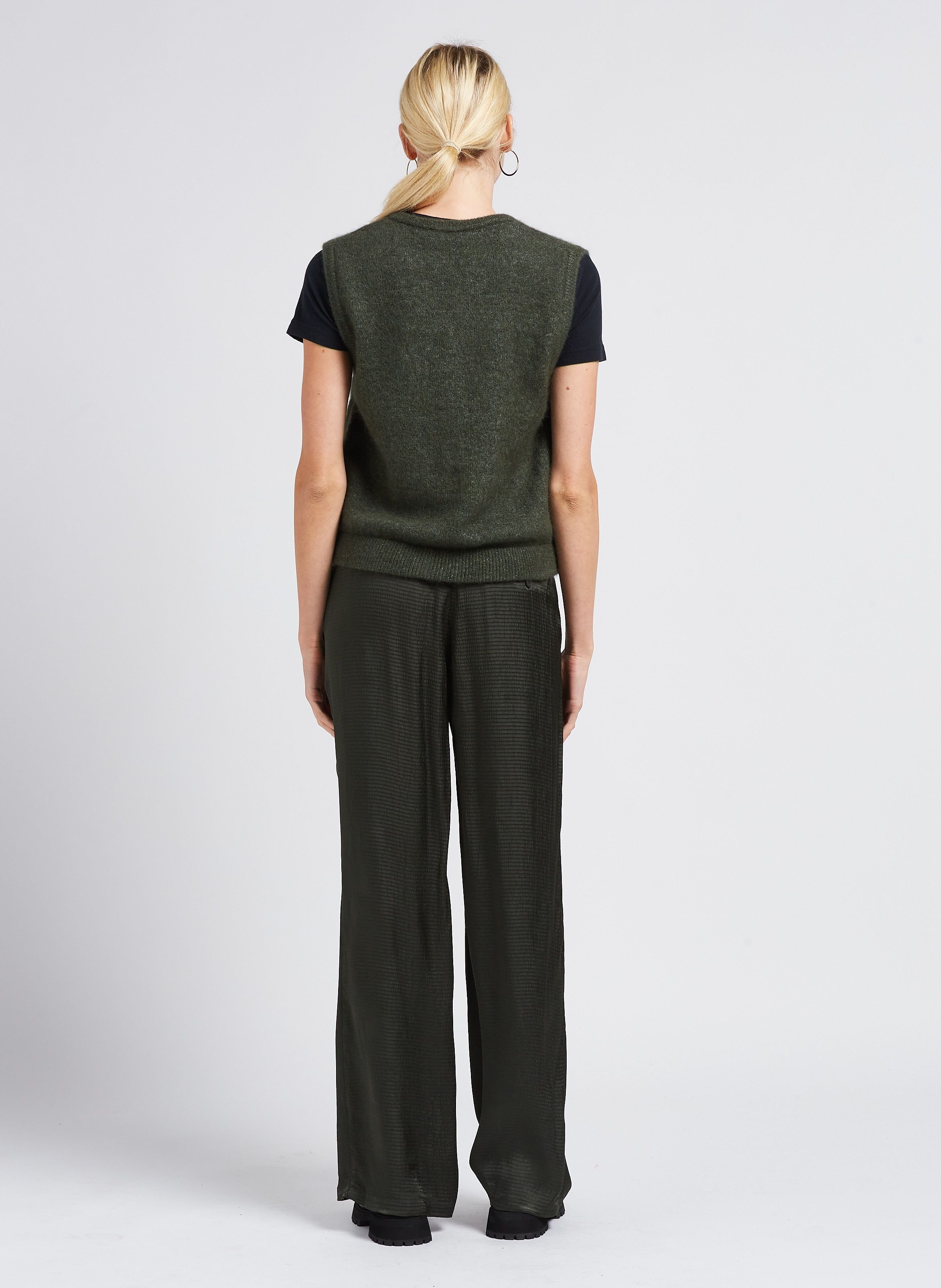 Tee-shirt court col rond en coton gamipy AMERICAN VINTAGE Noir