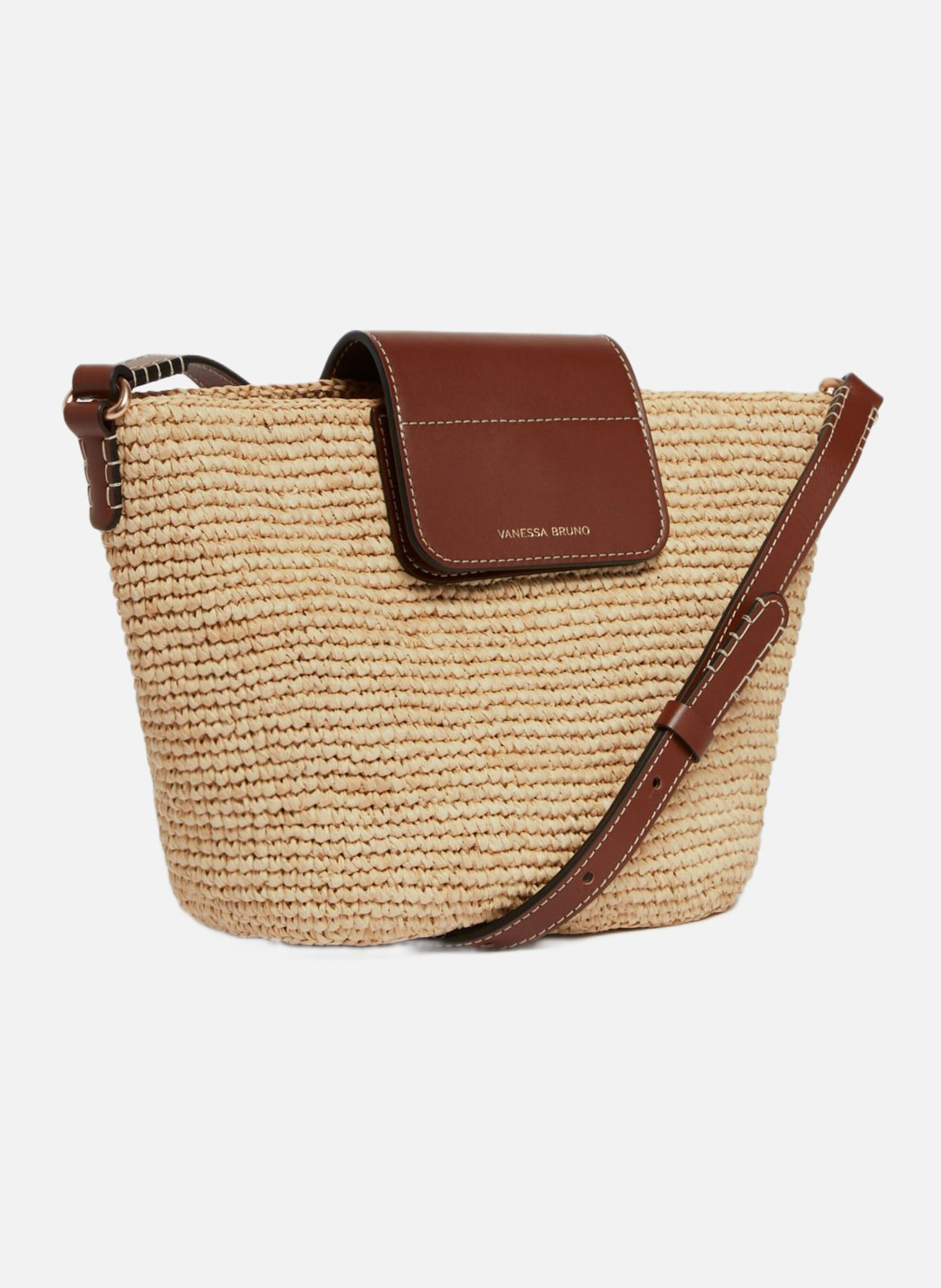 Panier en raphia VANESSA BRUNO Blanc