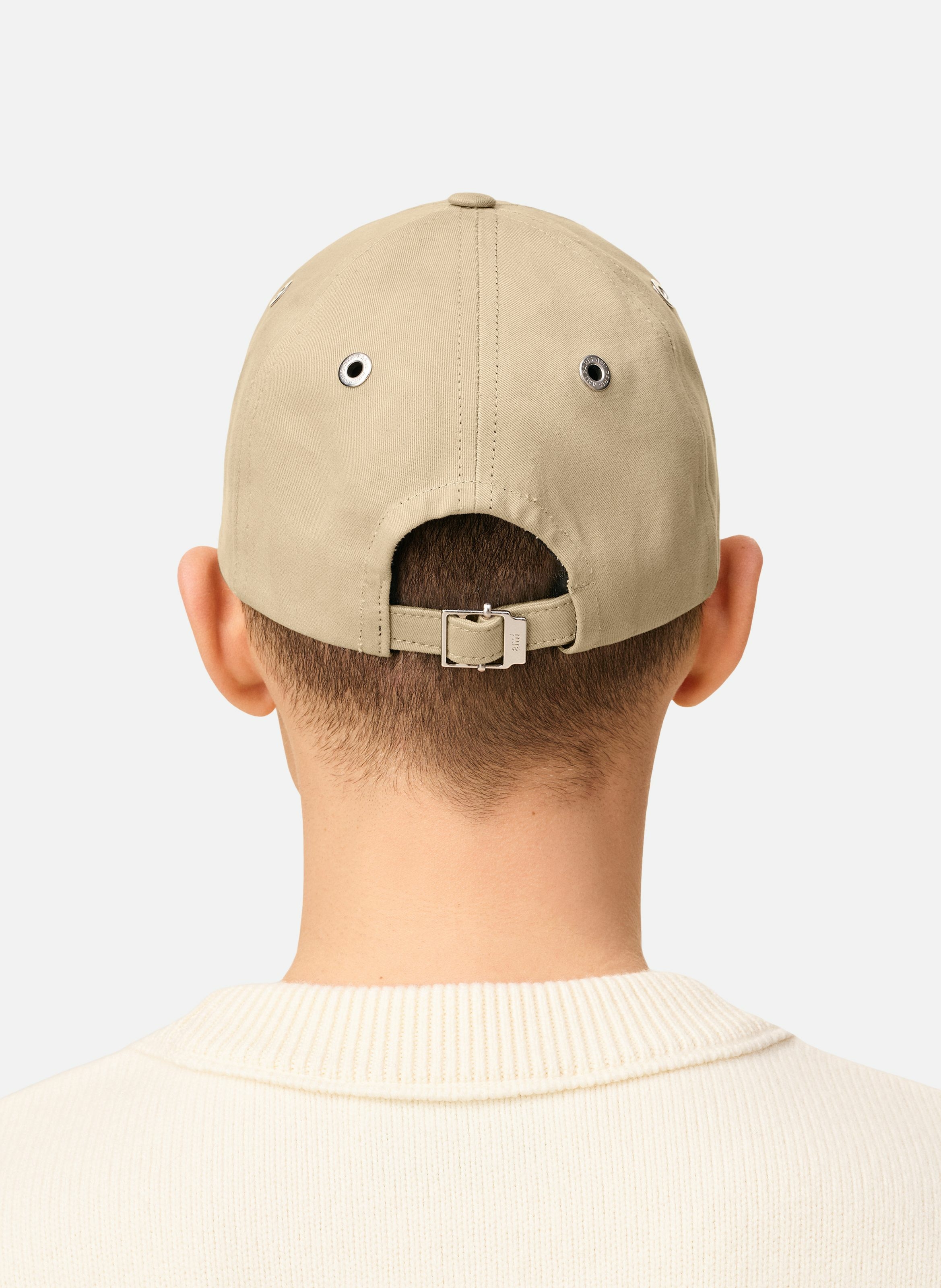 Casquette ami de coeur unisexe en coton AMI PARIS Beige