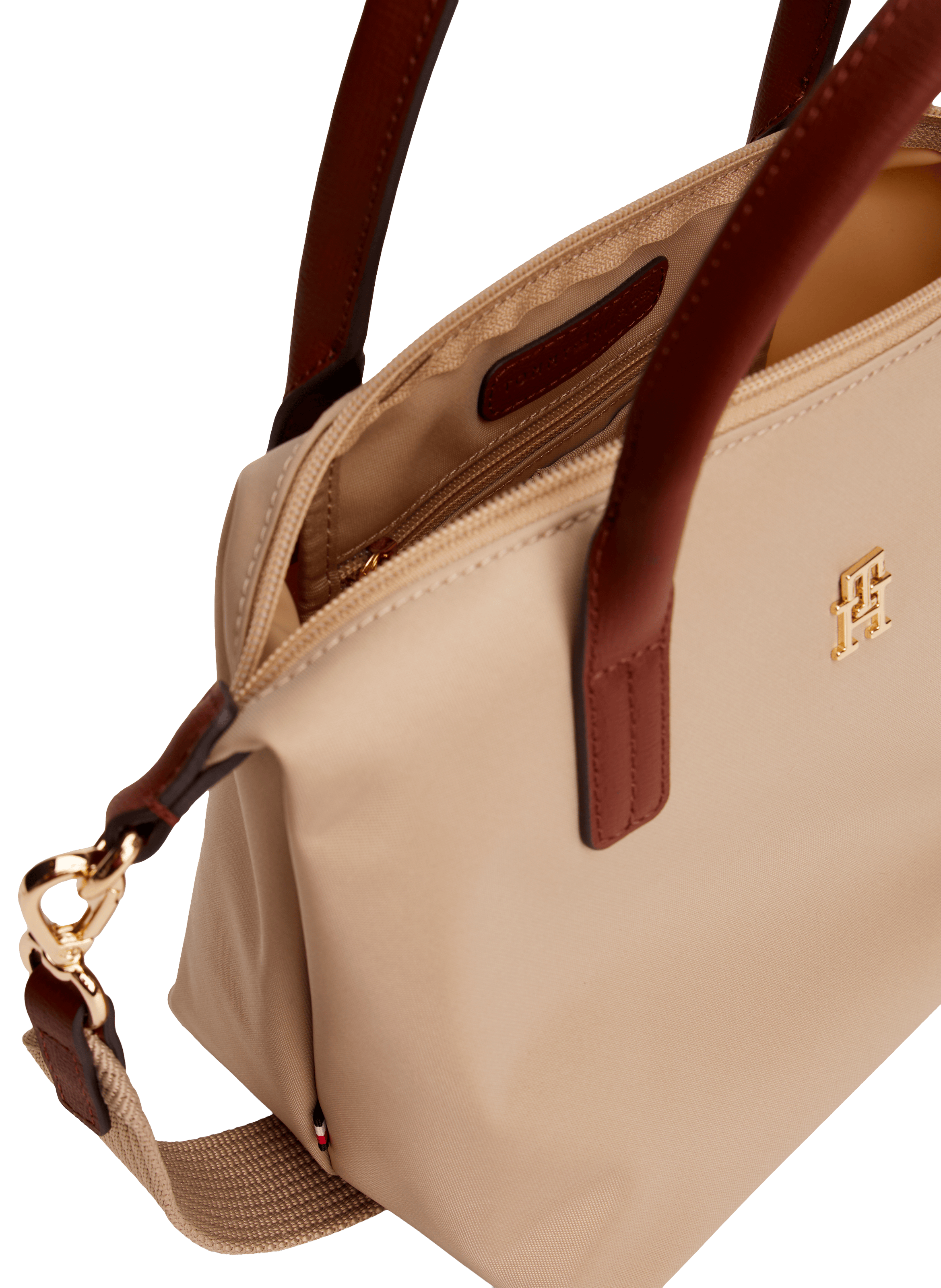 Sac à main en toile de nylon TOMMY HILFIGER Beige