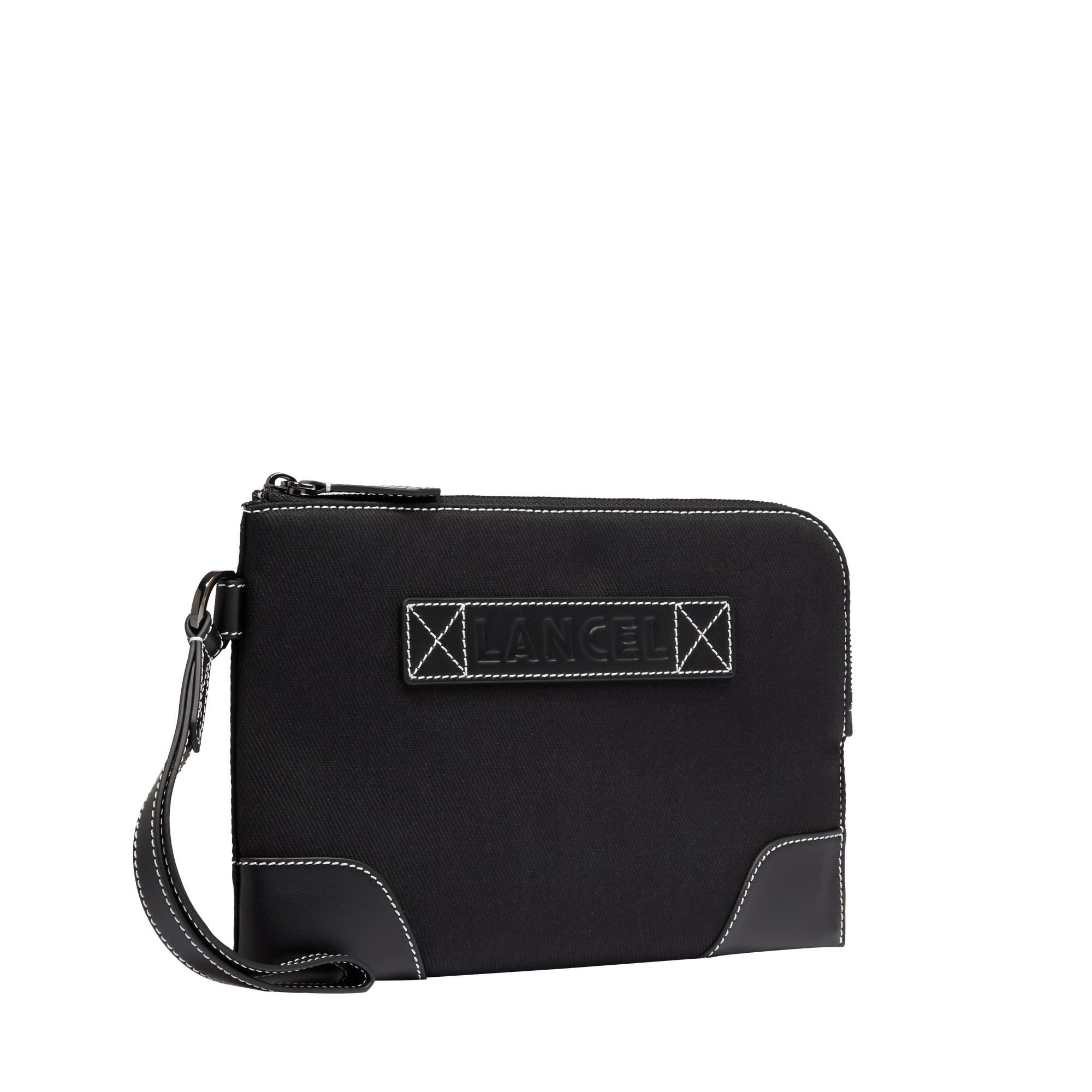 Pochette zippée s avec dragonne escapade de lancel en cuir LANCEL Noir