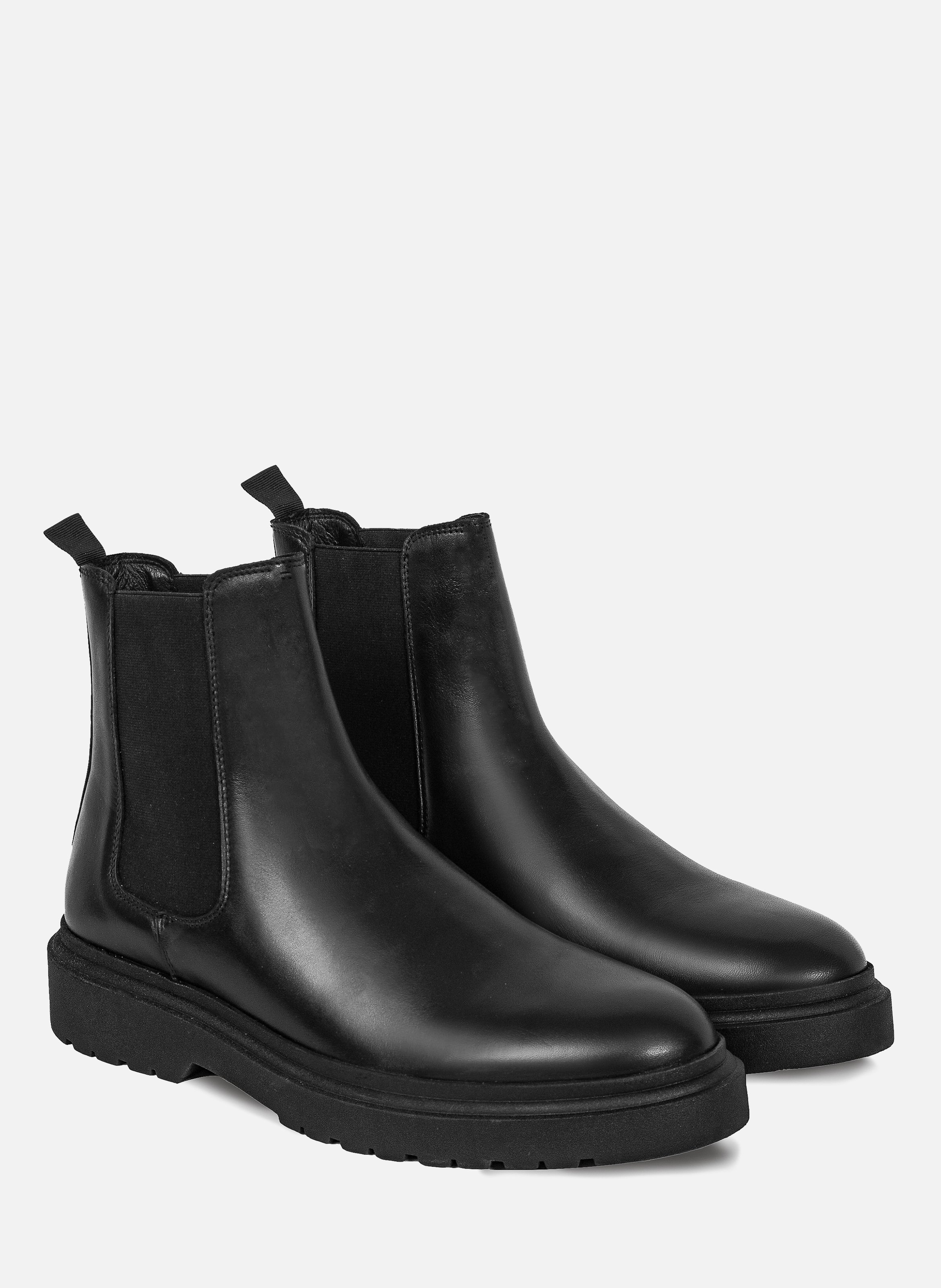 Chelsea boots gomme cuir JULES & JENN Noir