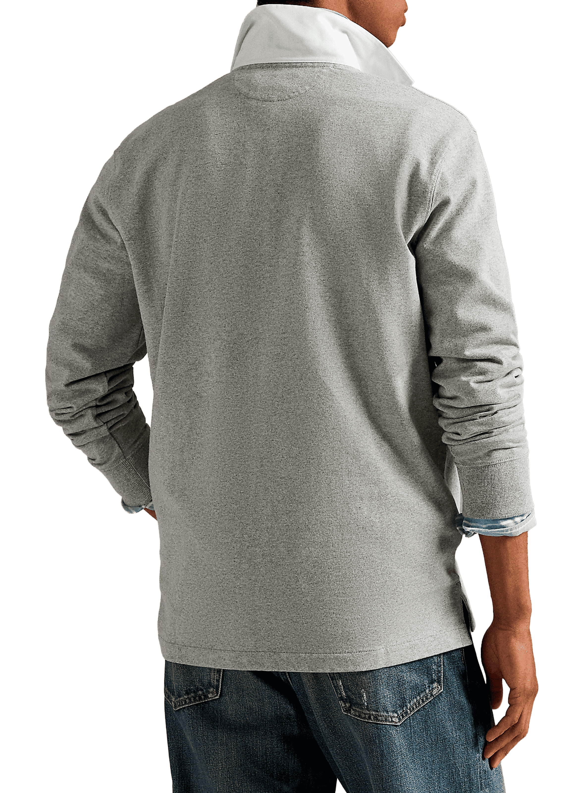 Long-sleeved cotton polo shirt POLO RALPH LAUREN Grey