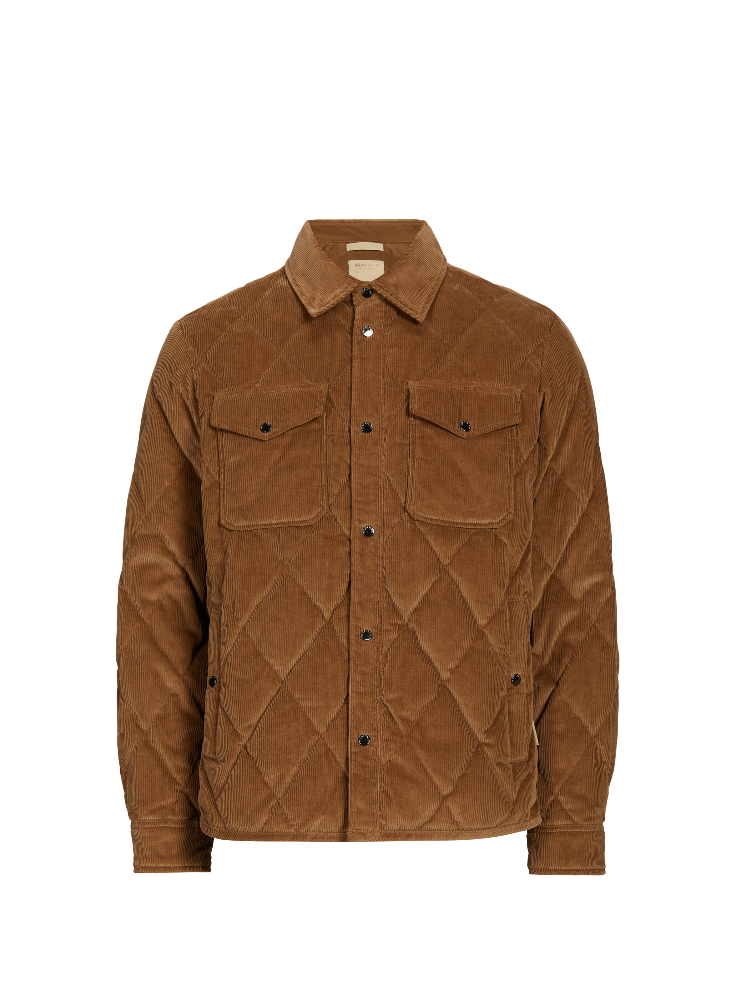 WOOLRICH Surchemise col classique en coton Marron