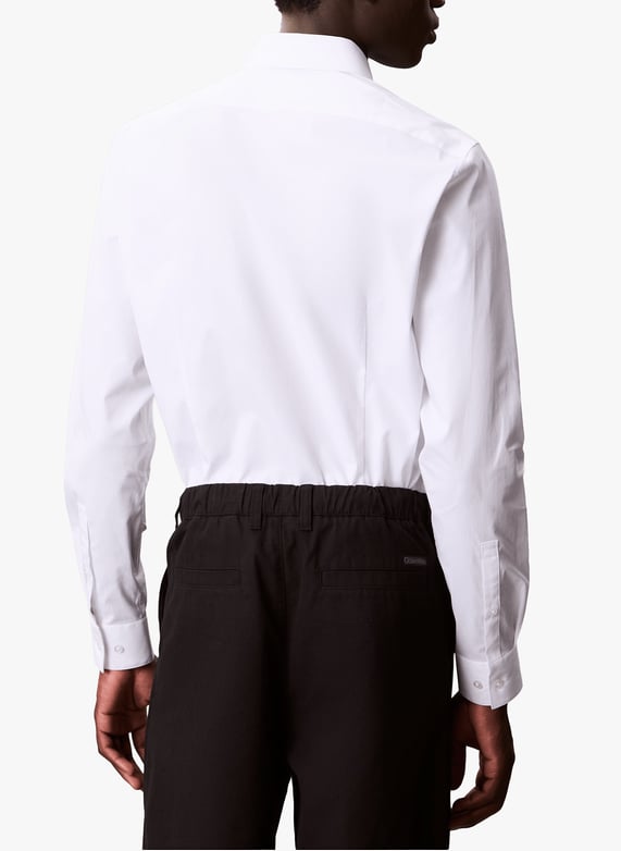 Classic fitted cotton shirt | White by CALVIN KLEIN Classic fitted cotton shirt White
