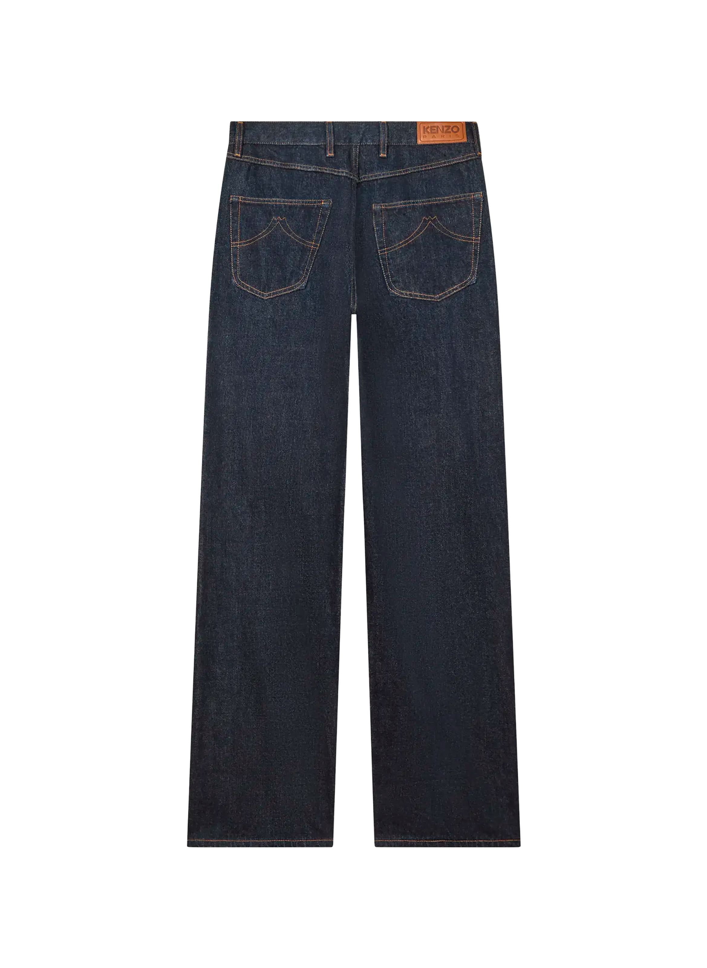 Straight cotton jeans KENZO Blue