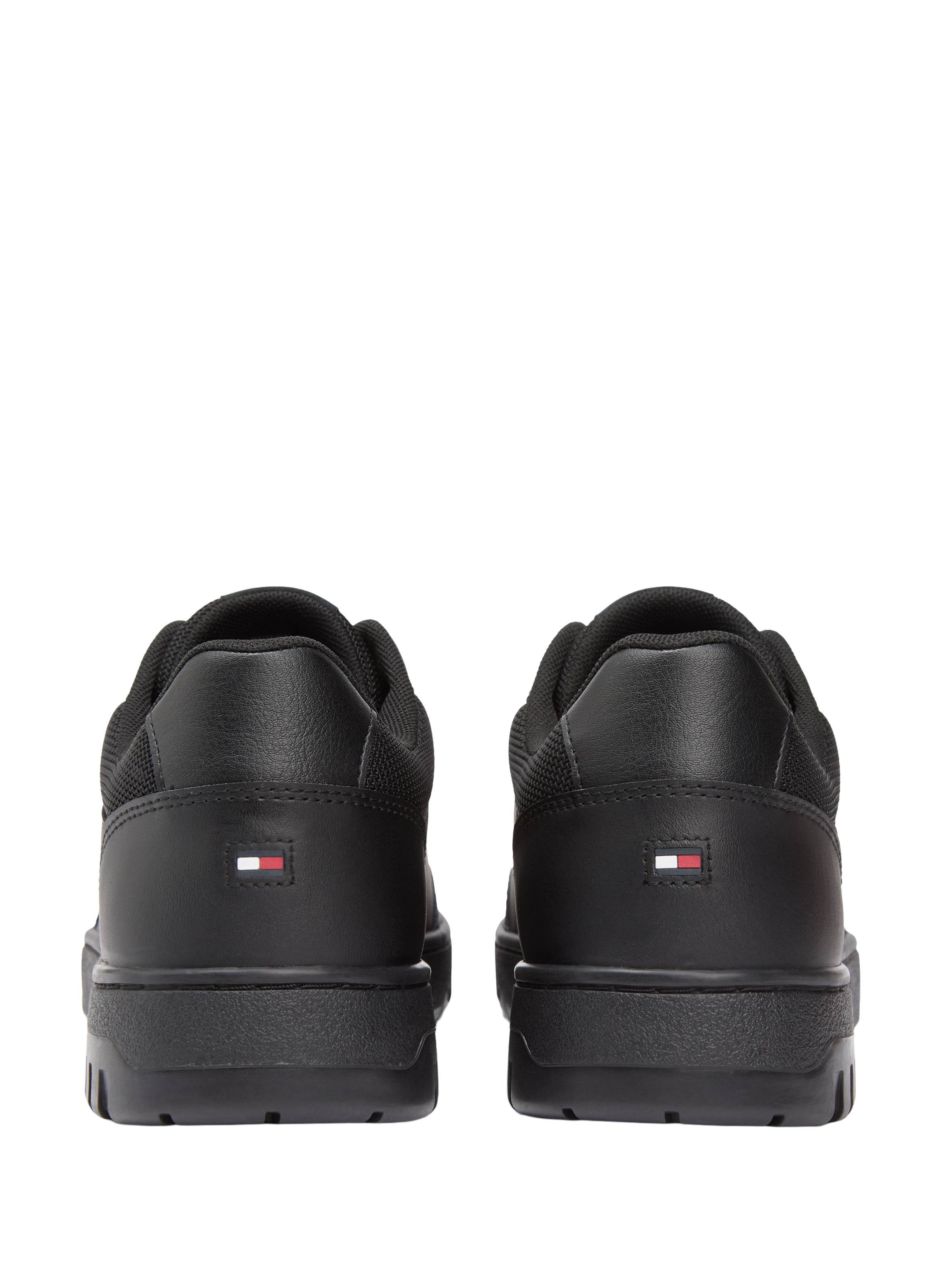 Basket en cuir de vache mélangé TOMMY HILFIGER Noir