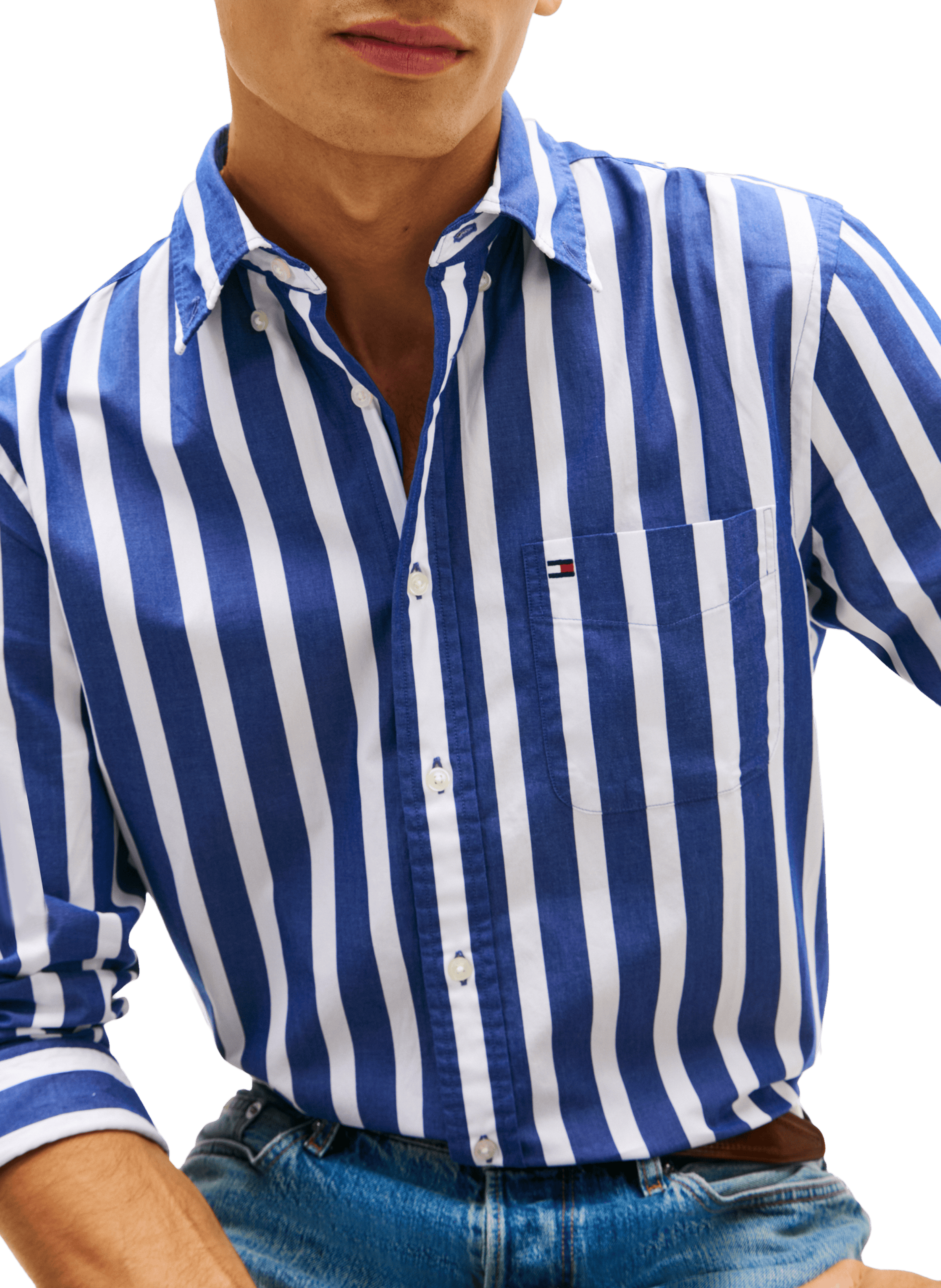 Chemise à manches longues rayée TOMMY HILFIGER Multicolore