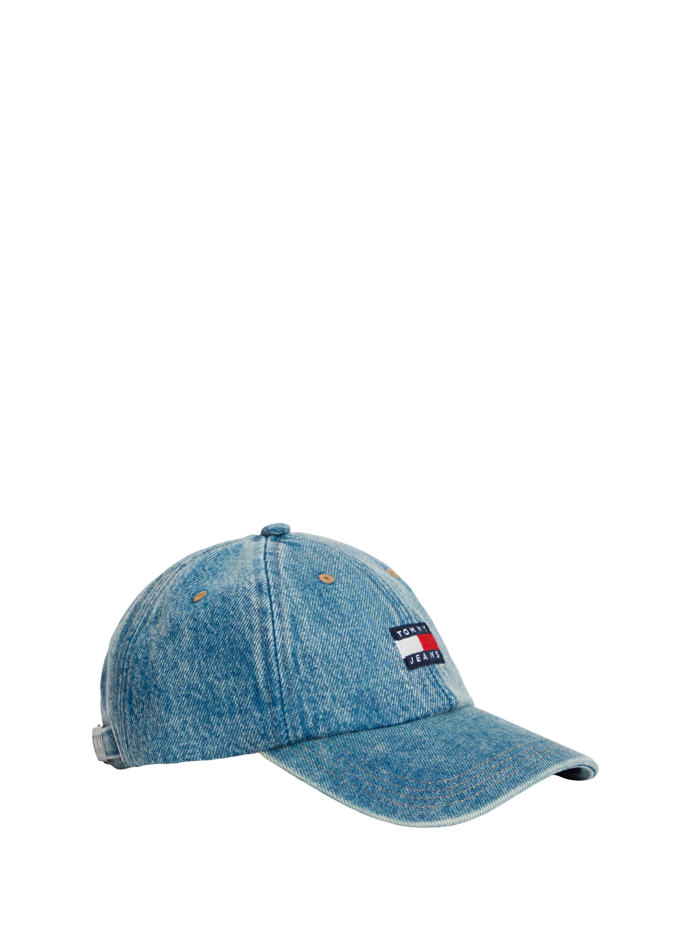Logo denim cotton cap TOMMY HILFIGER Blue