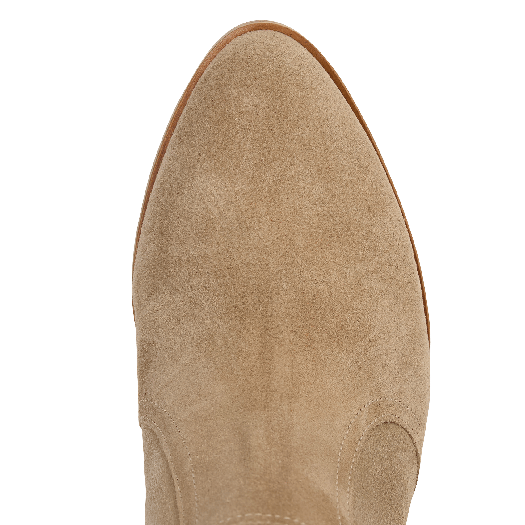 Bottines en cuir velours casey Beige