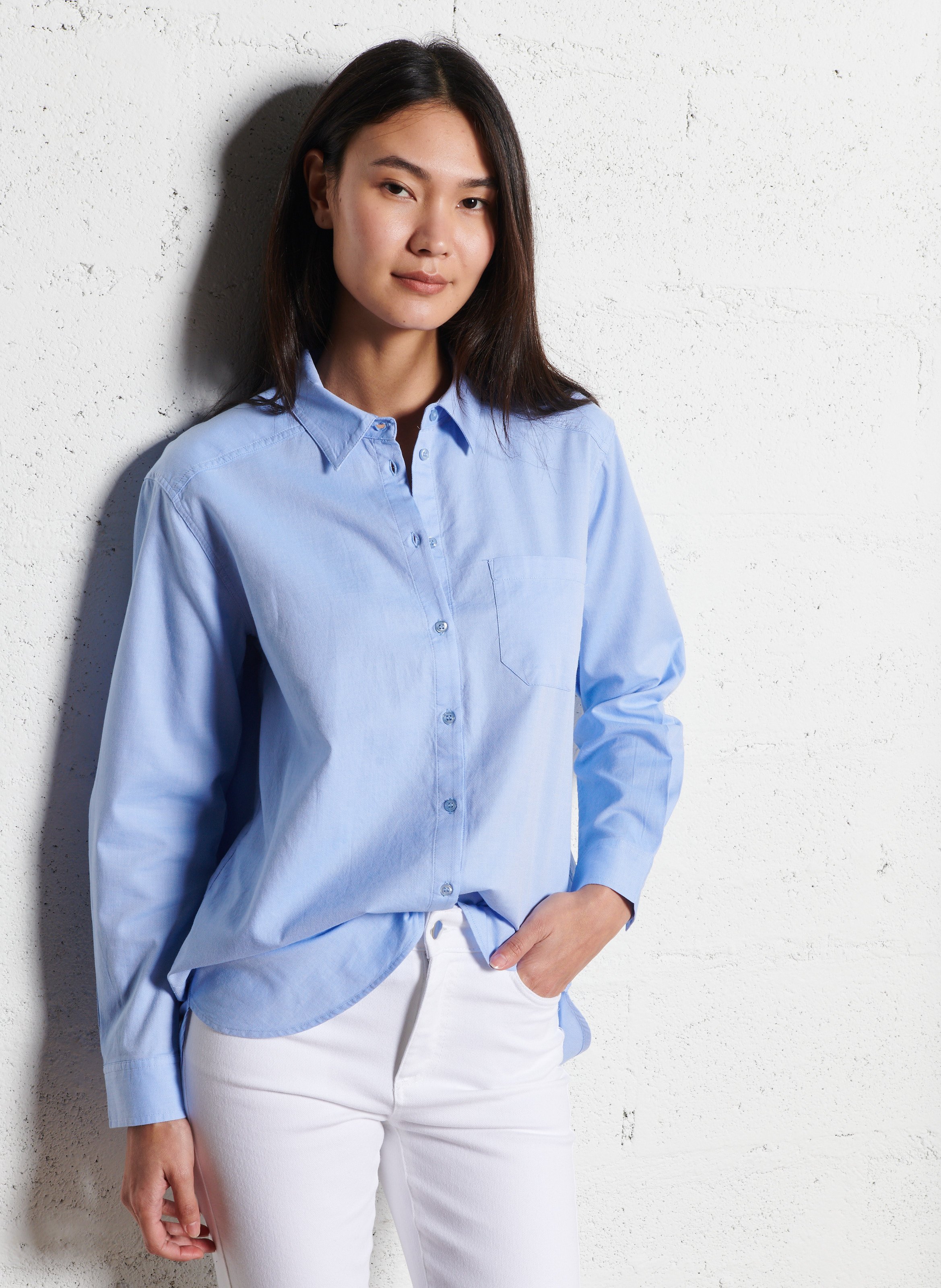 Chemise col classique en coton thomas MAISON 123 Bleu