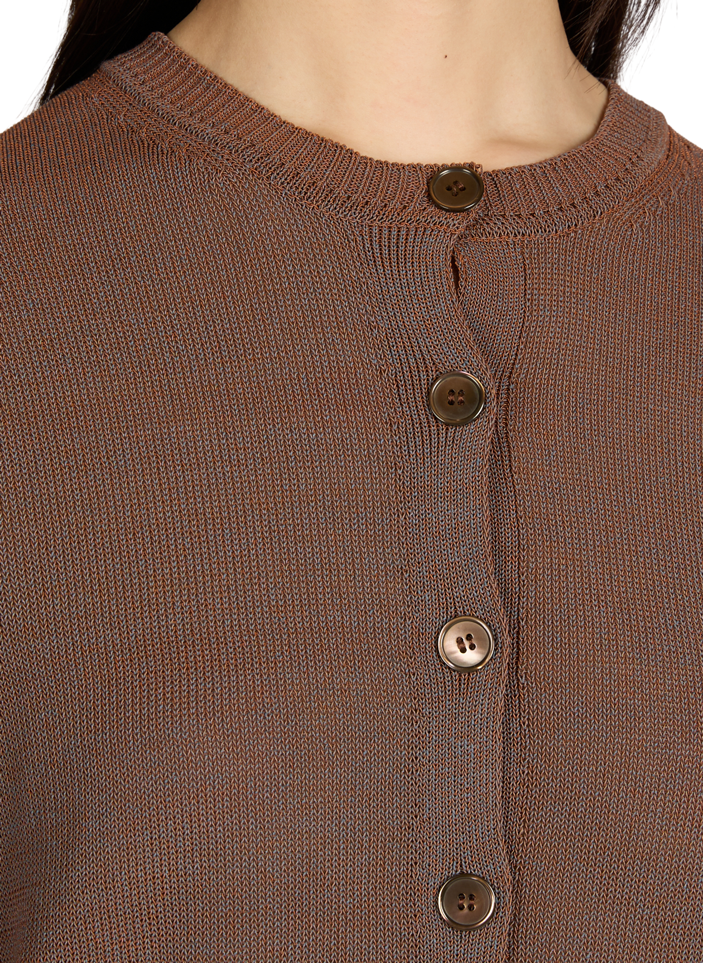 Cardigan côtelé en coton mélangé OUR LEGACY Marron