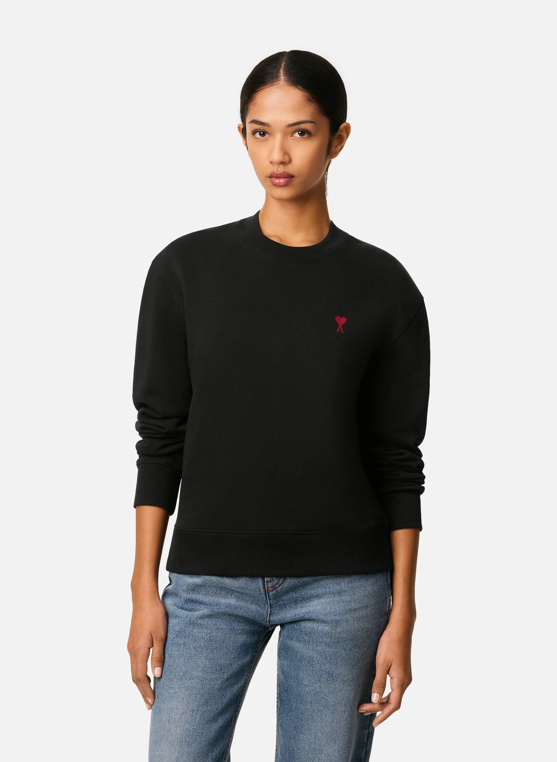Sweatshirt Ami de Coeur Rouge unisexe AMI PARIS Noir