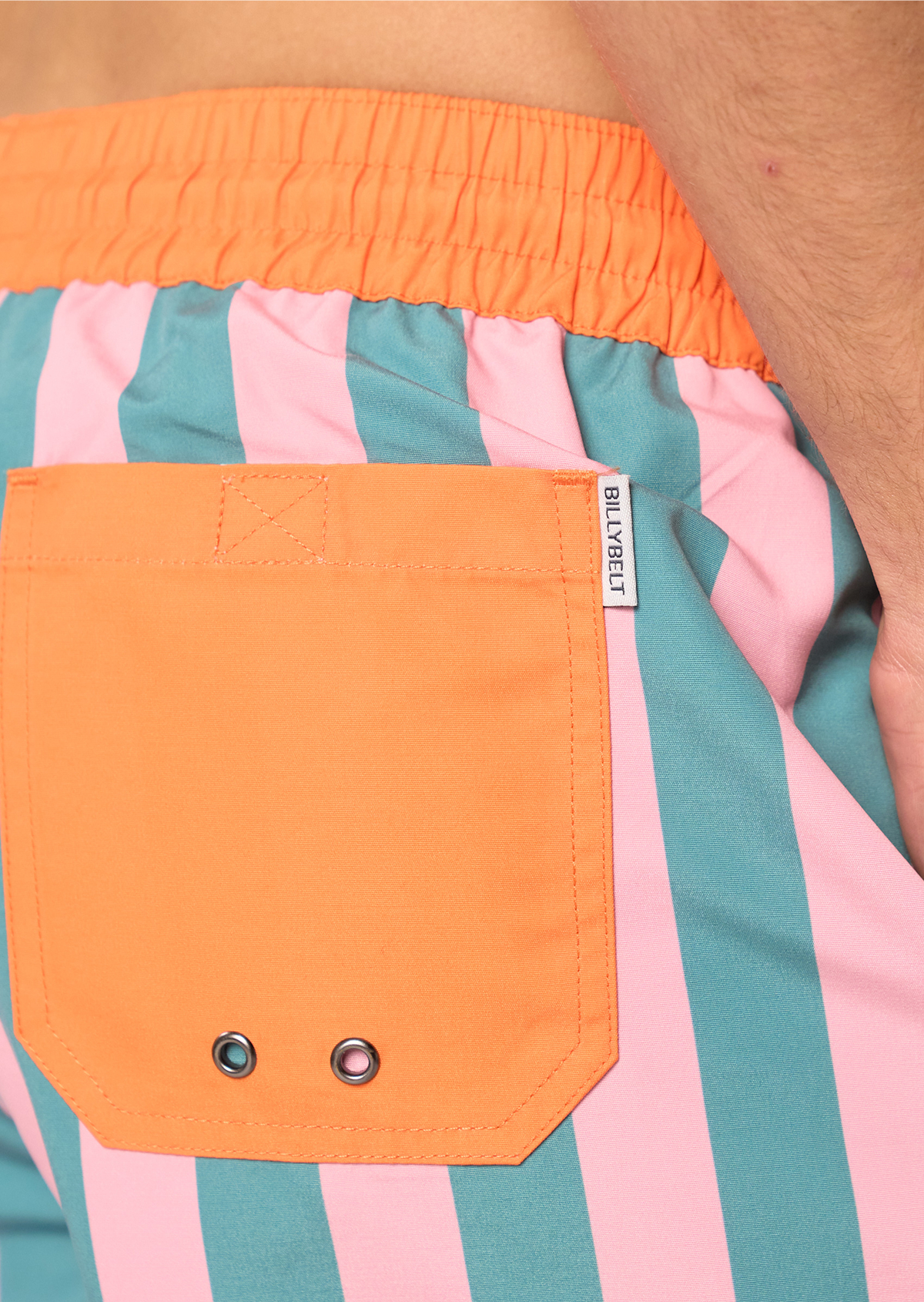 Short de bain en polyester recyclé BILLYBELT Rose