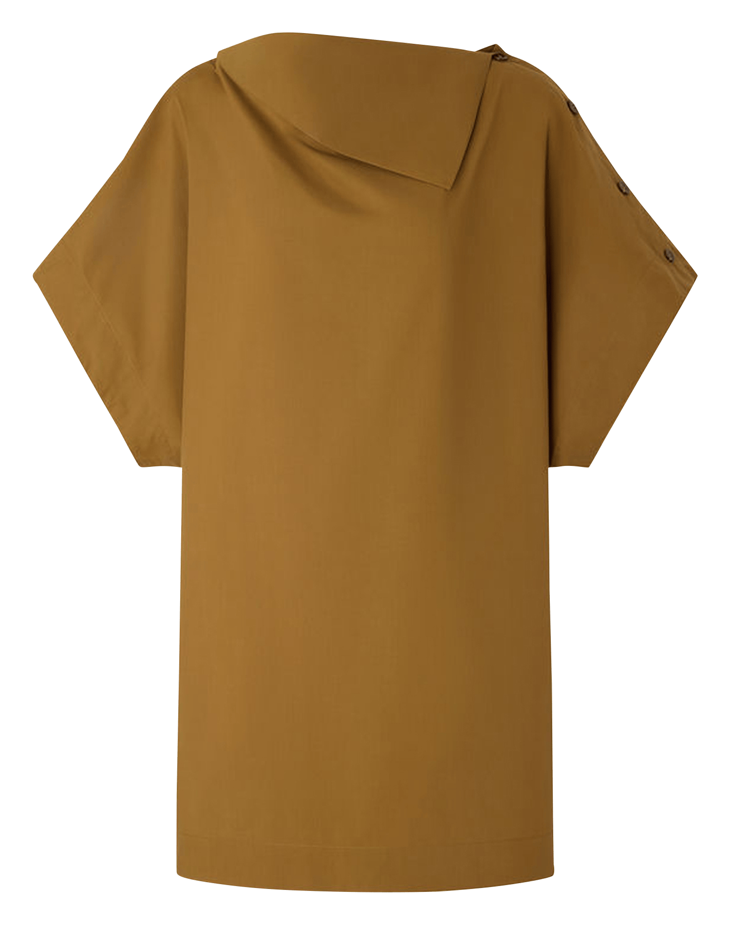 Robe courte col tombant en coton bio hattie SOEUR Marron