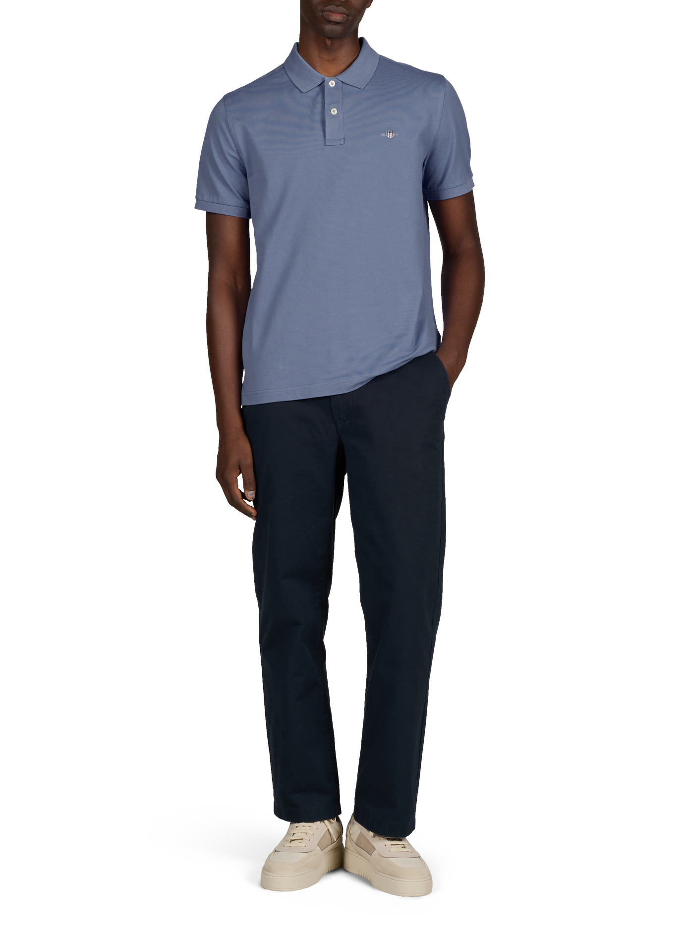 Polo à manches courtes en coton GANT Bleu