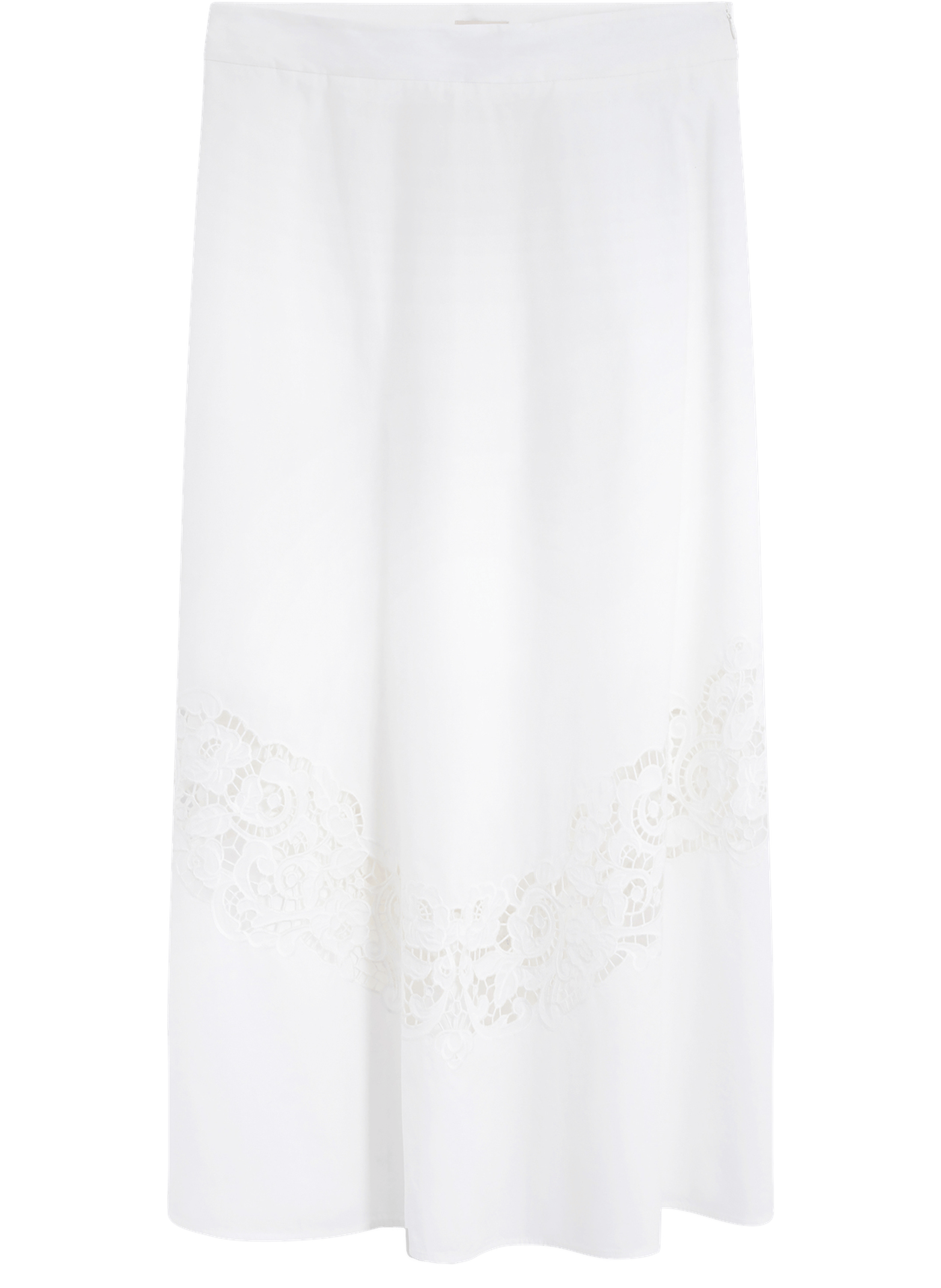 Jupe longue en coton à broderies - naomi PABLO Blanc